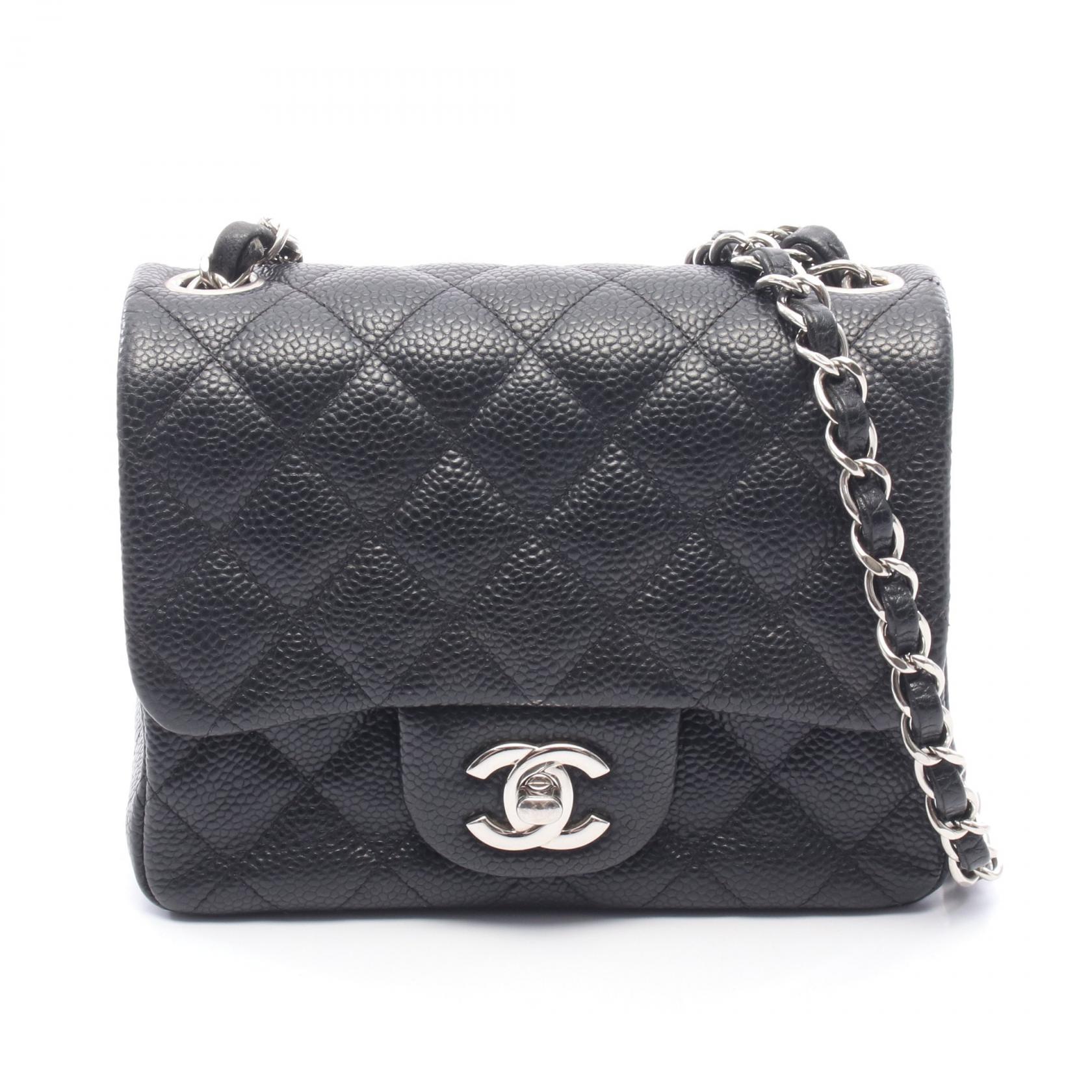 【10%OFFクーポン 7/26 9:59〆】 シャネル CHANEL ミニマトラッセ ショルダーバッグ バッグ キャビアスキン(グレインドカーフ) レディース ブラック系 【中古】｜Brandoff銀座