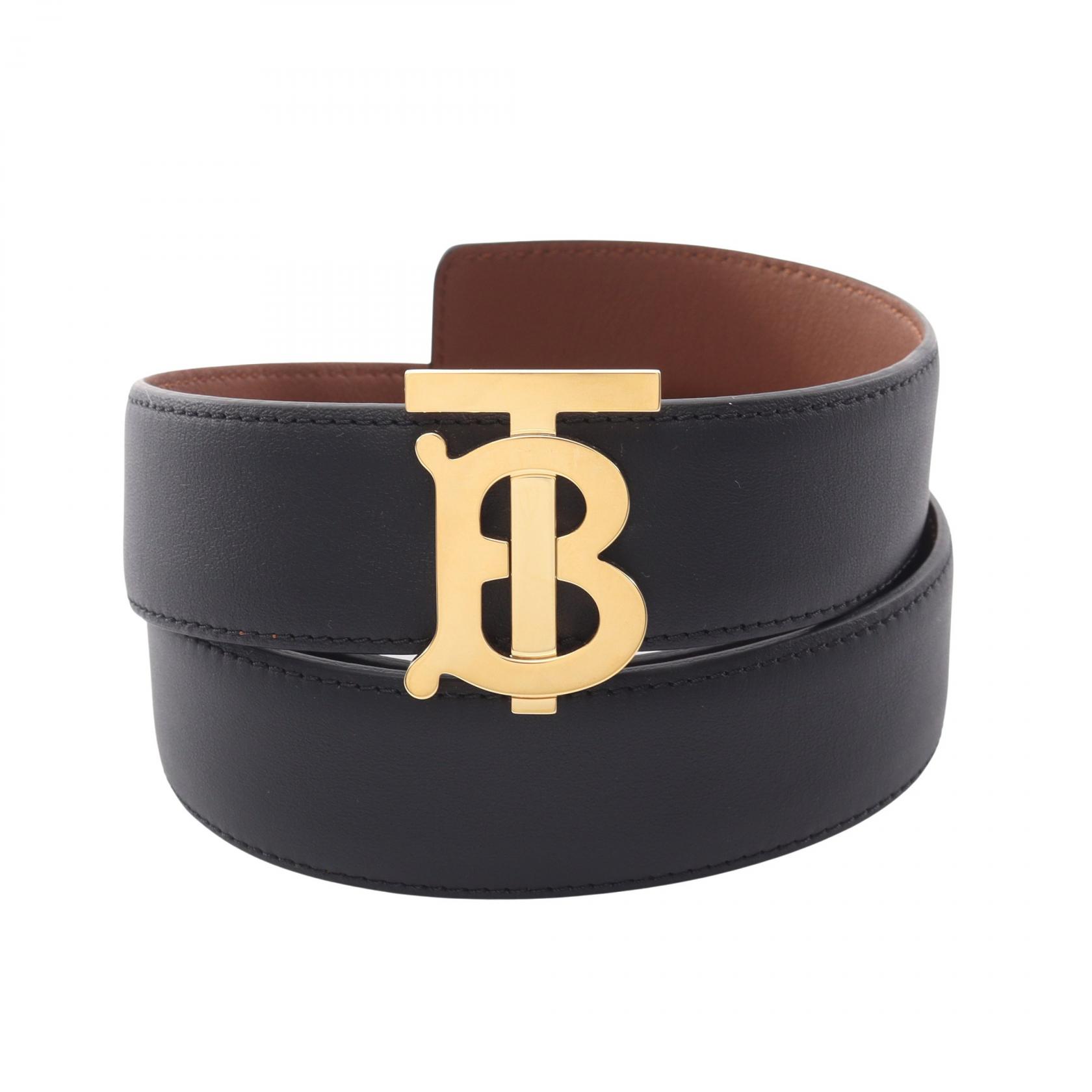 【10%OFFクーポン 7/26 9:59〆】 バーバリー BURBERRY TB REVERSIBLE リバーシブル ベルト 衣料品 レザー レディース ブラック系 / ブラウン系 【中古】｜Brandoff銀座