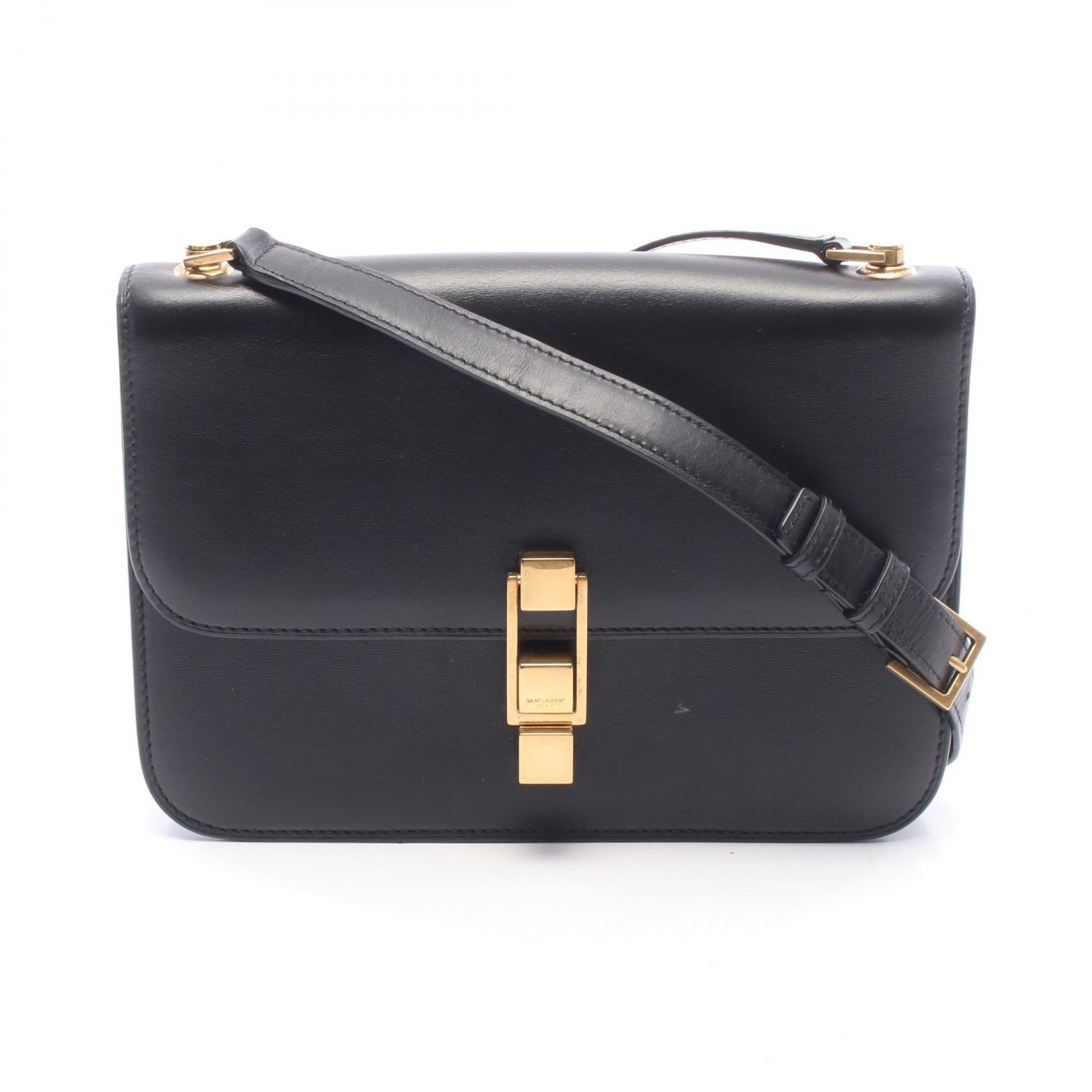サンローランパリ SAINT LAURENT PARIS カレ サッチェル ショルダーバッグ バッグ レザー レディース ブラック系 633214 【中古】｜Brandoff銀座
