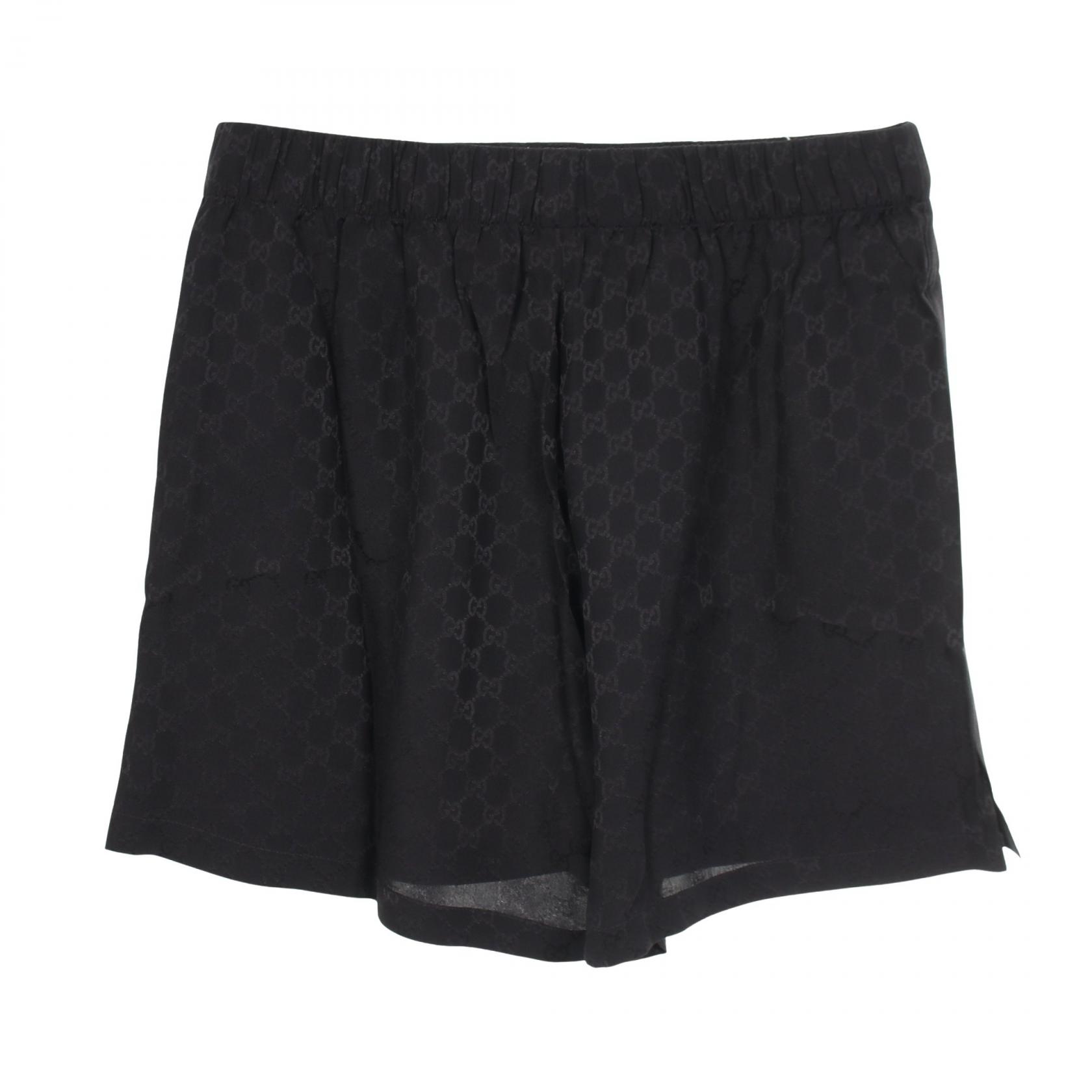 グッチ GUCCI GG柄 パンツ 衣料品 ボトムス シルク レディース ブラック系 631681 【中古】｜Brandoff銀座
