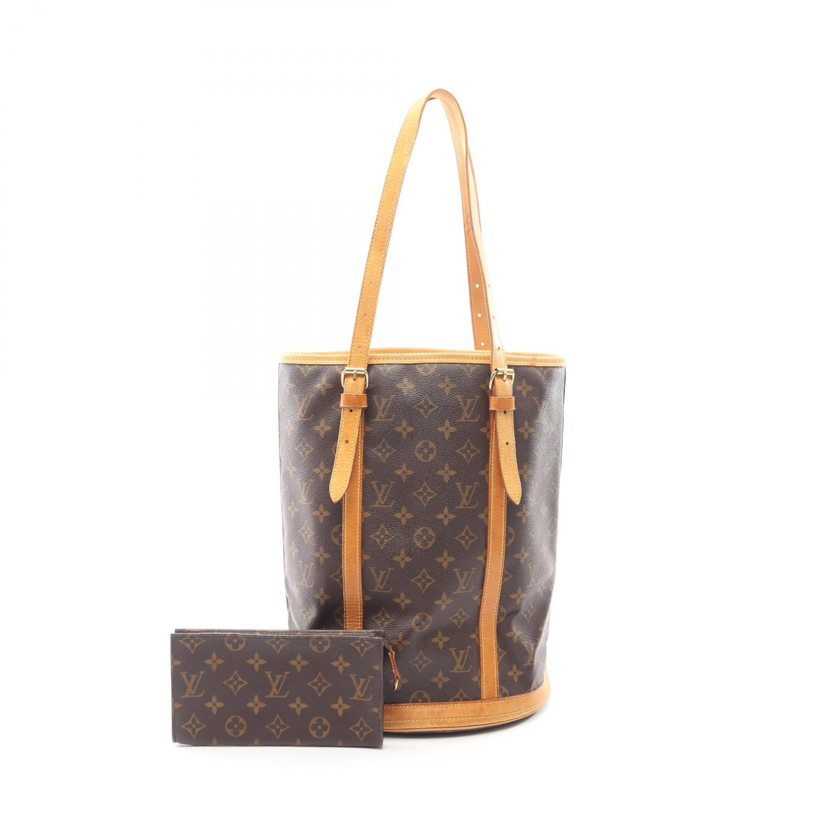【10%OFFクーポン 7/26 9:59〆】 ルイ・ヴィトン LOUIS VUITTON バケットGM モノグラム ショルダーバッグ バッグ PVCコーティングキャンバス レザー レディース ブラウン系 M42236 【中古】|Brandoff銀座