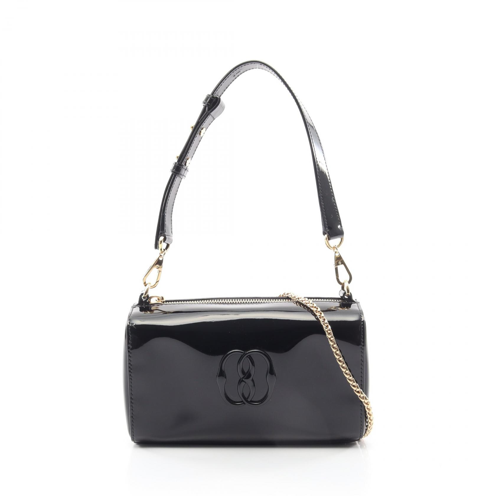 【10%OFFクーポン 7/26 9:59〆】 バリー BALLY EMBLEM OCTOGONE 2WAY ショルダーバッグ バッグ パテントレザー レディース ブラック系 【中古】｜Brandoff銀座