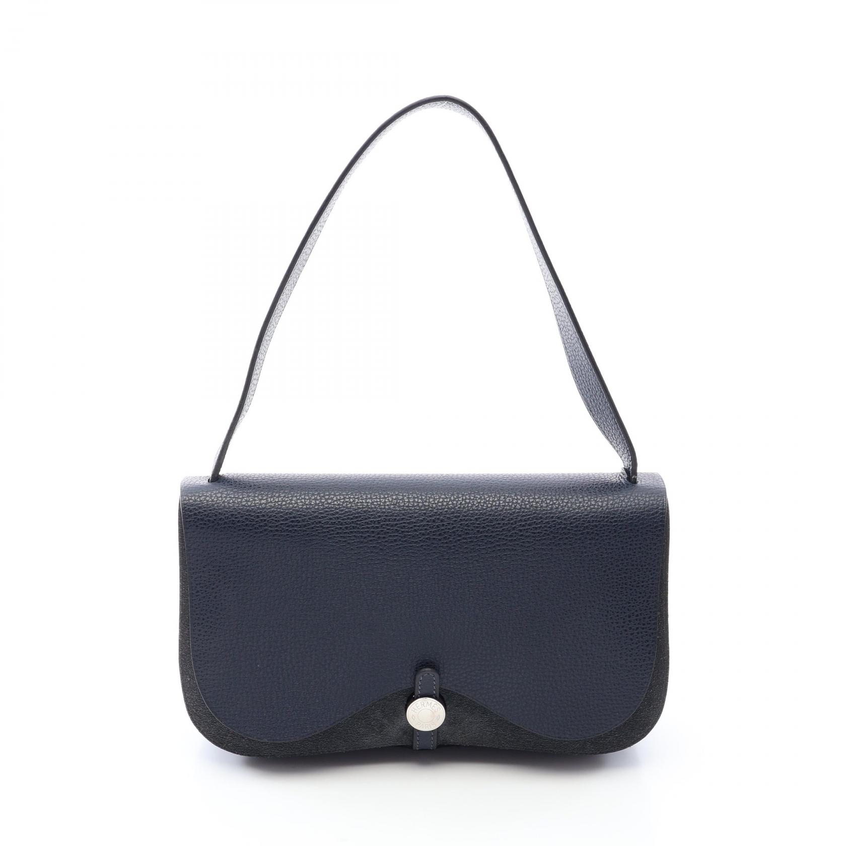 【10%OFFクーポン 7/26 9:59〆】 エルメス HERMES サックコロラドPM ブルーインディゴ ショルダーバッグ バッグ ヴァッシュリエジェ / トワルオフィシエ ヴァッシュリエジェ レディース ネイビー系 【中古】｜Brandoff銀座
