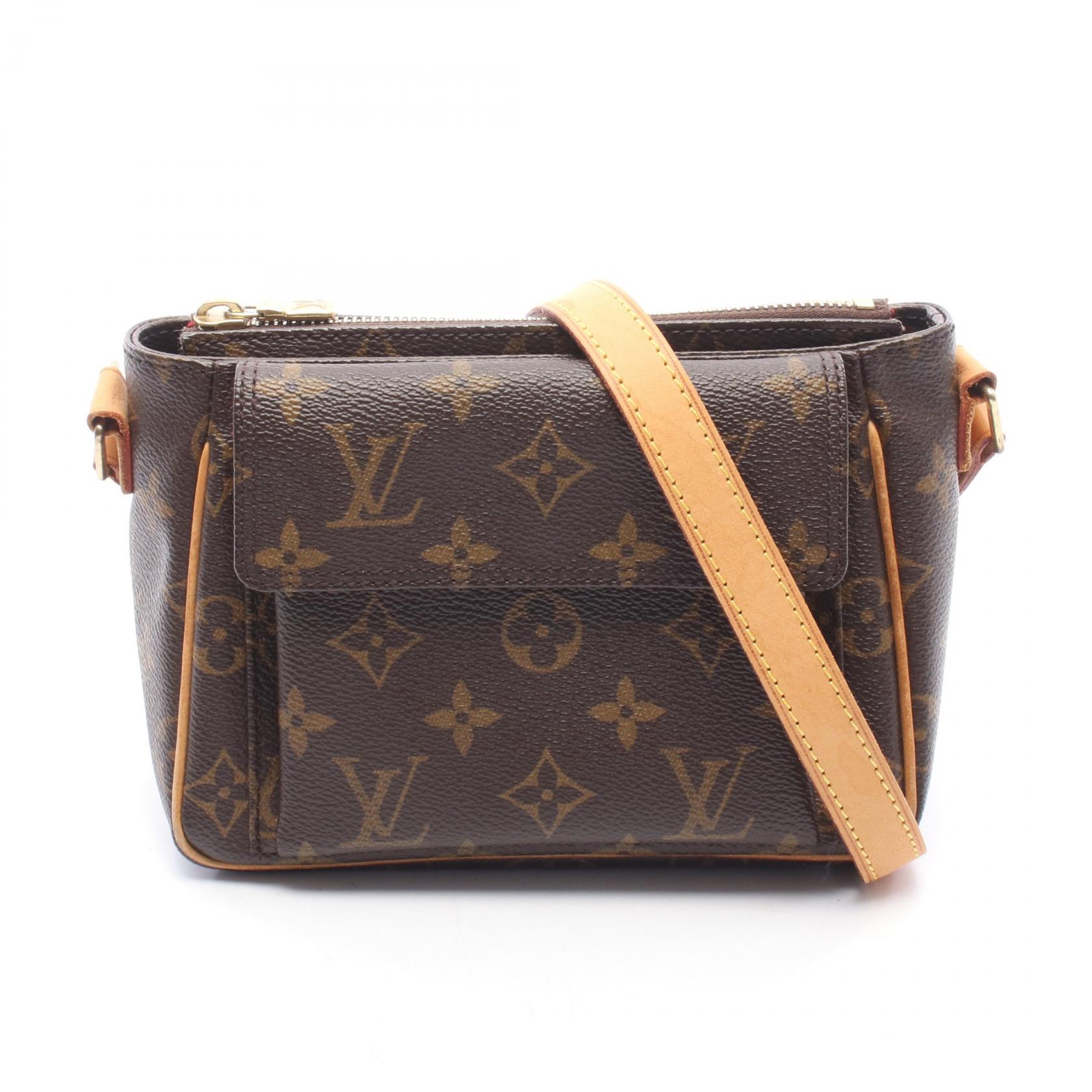 【10%OFFクーポン 7/26 9:59〆】 ルイ・ヴィトン LOUIS VUITTON ヴィバシテPM モノグラム ショルダーバッグ バッグ PVCコーティングキャンバス レザー レディース ブラウン系 M51165 【中古】｜Brandoff銀座