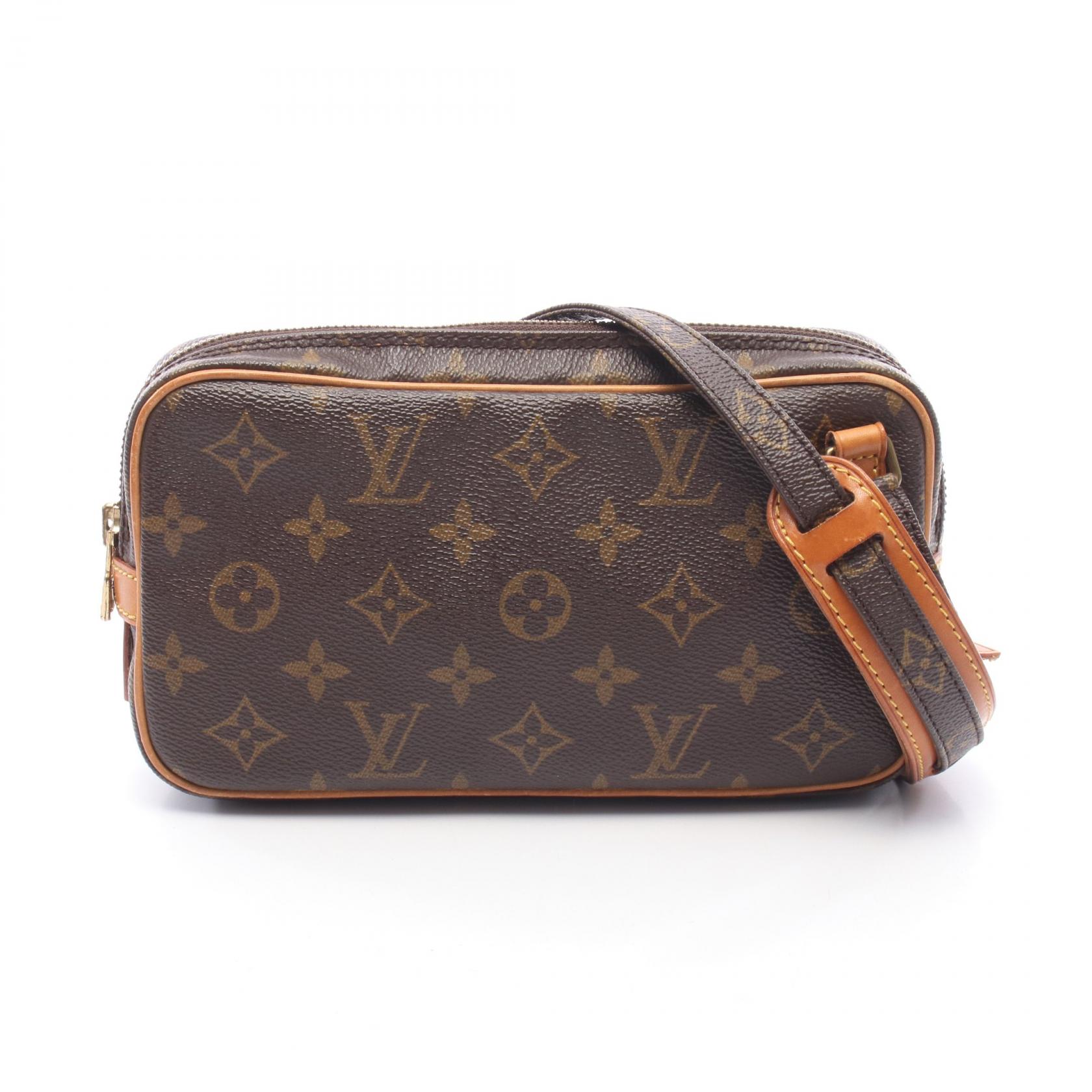【10%OFFクーポン 7/26 9:59〆】 ルイ・ヴィトン LOUIS VUITTON マルリーバンドリエール ショルダーバッグ バッグ PVCコーティングキャンバス レザー モノグラム レディース ブラウン系 M51828 【中古】|Brandoff銀座