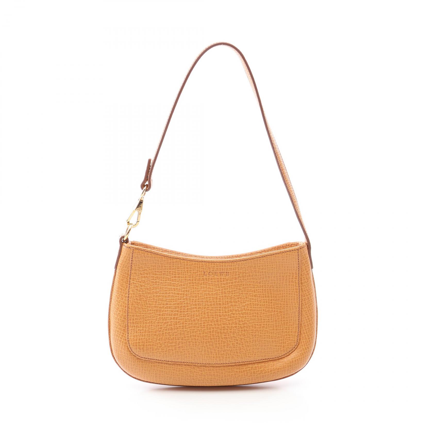 ロエベ LOEWE ロゴ ミニ ハンドバッグ バッグ レザー レディース ブラウン系 【中古】｜Brandoff銀座