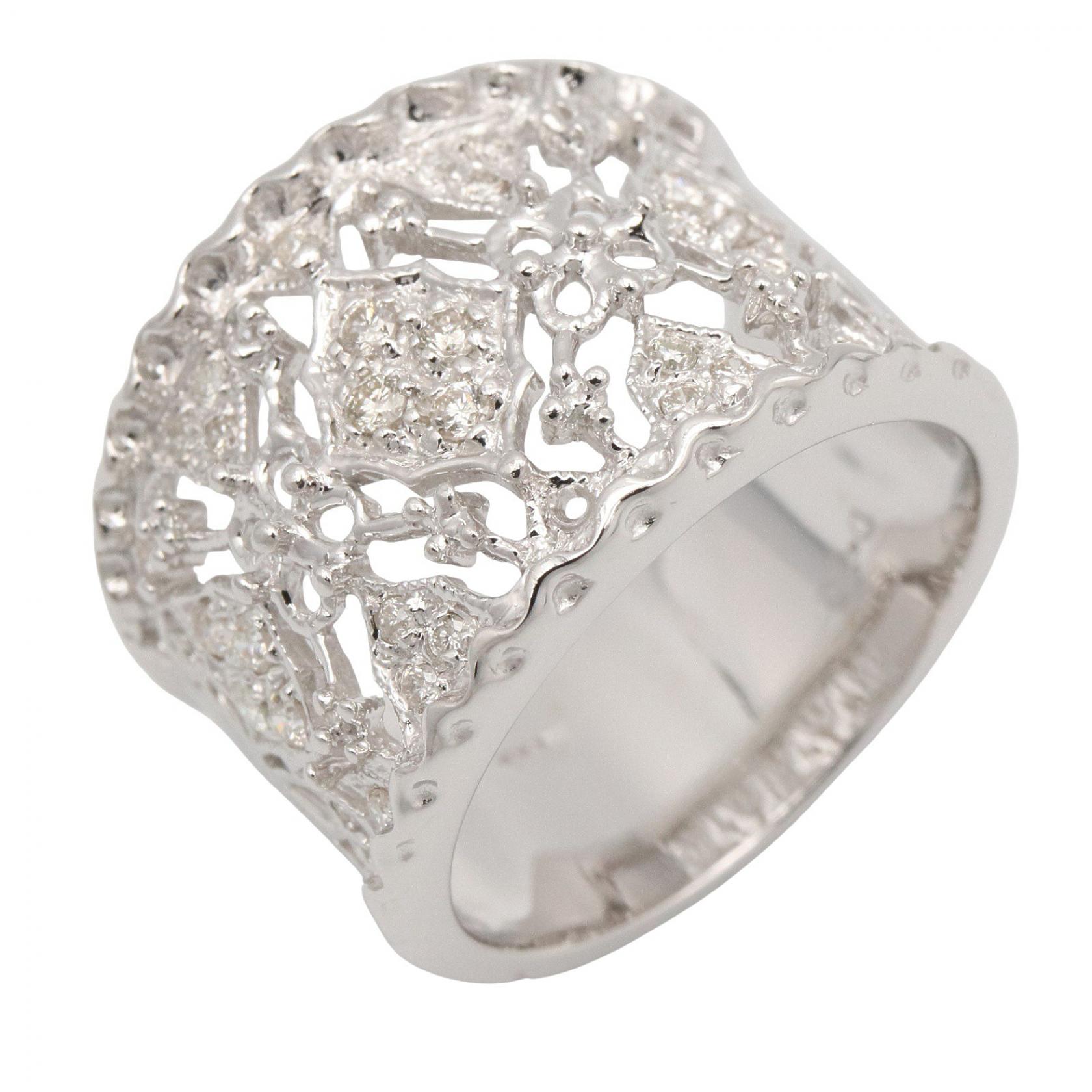 【10%OFFクーポン 7/26 9:59〆】 ジュエリー JEWELRY ダイヤ リング リング・指輪 ジュエリー K18WG（ホワイトゴールド） ダイヤモンド レディース クリア系 / シルバー系 ﾀﾞｲﾔ 9.5g 【中古】｜Brandoff銀座