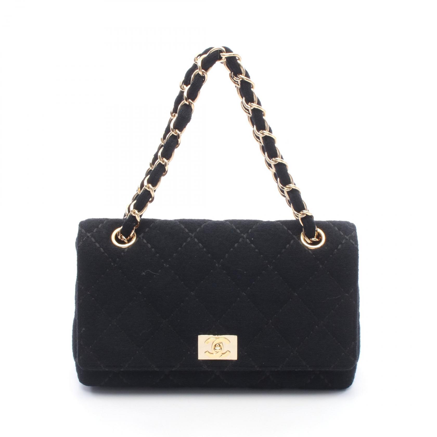 シャネル CHANEL ワイルドステッチ ハンドバッグ バッグ コットンジャージ レディース ブラック系 【中古】｜Brandoff銀座