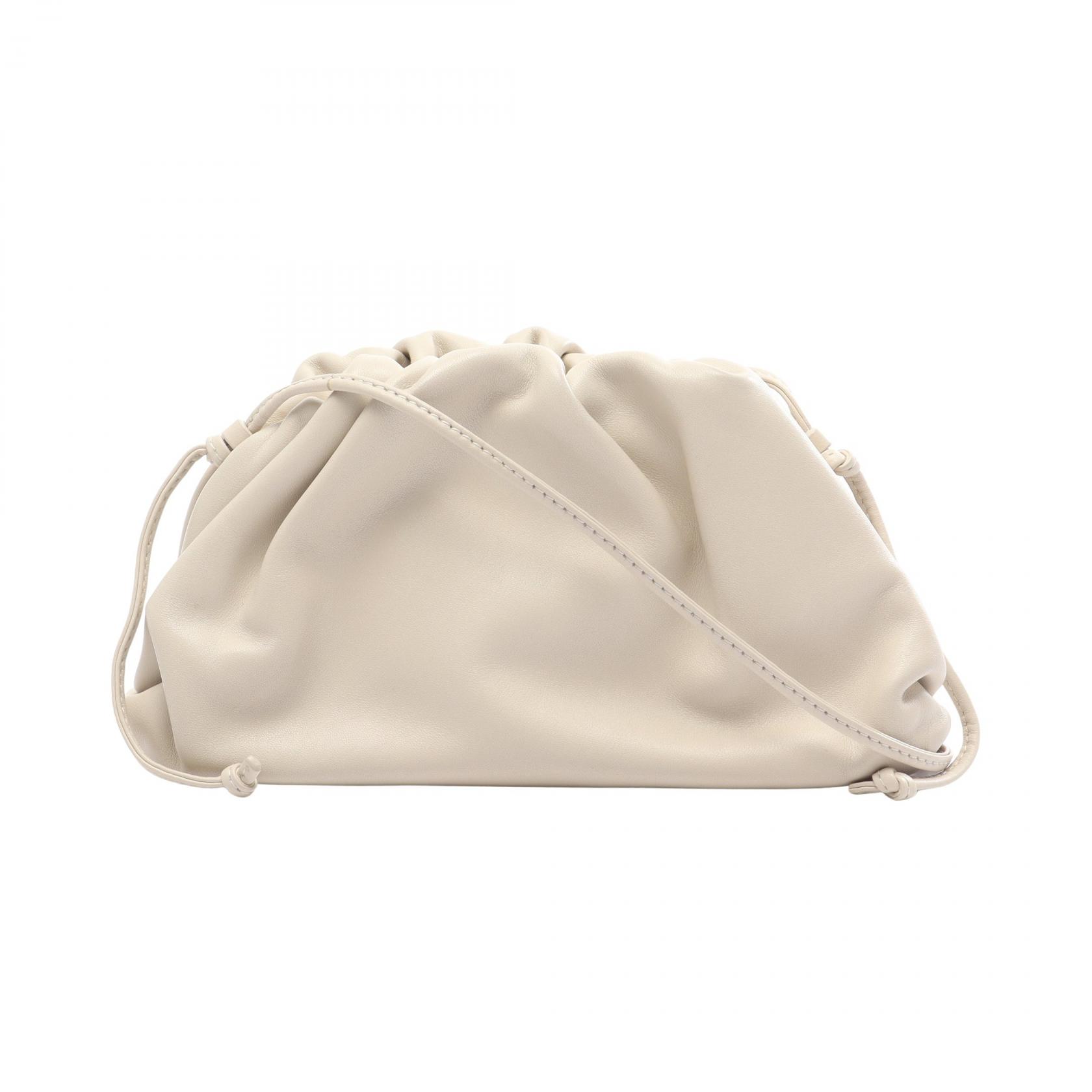 【10%OFFクーポン 7/26 9:59〆】 ボッテガヴェネタ BOTTEGA VENETA ミニ ザ ポーチ ショルダーバッグ バッグ レザー レディース ホワイト系 585852 VCP40 【中古】|Brandoff銀座