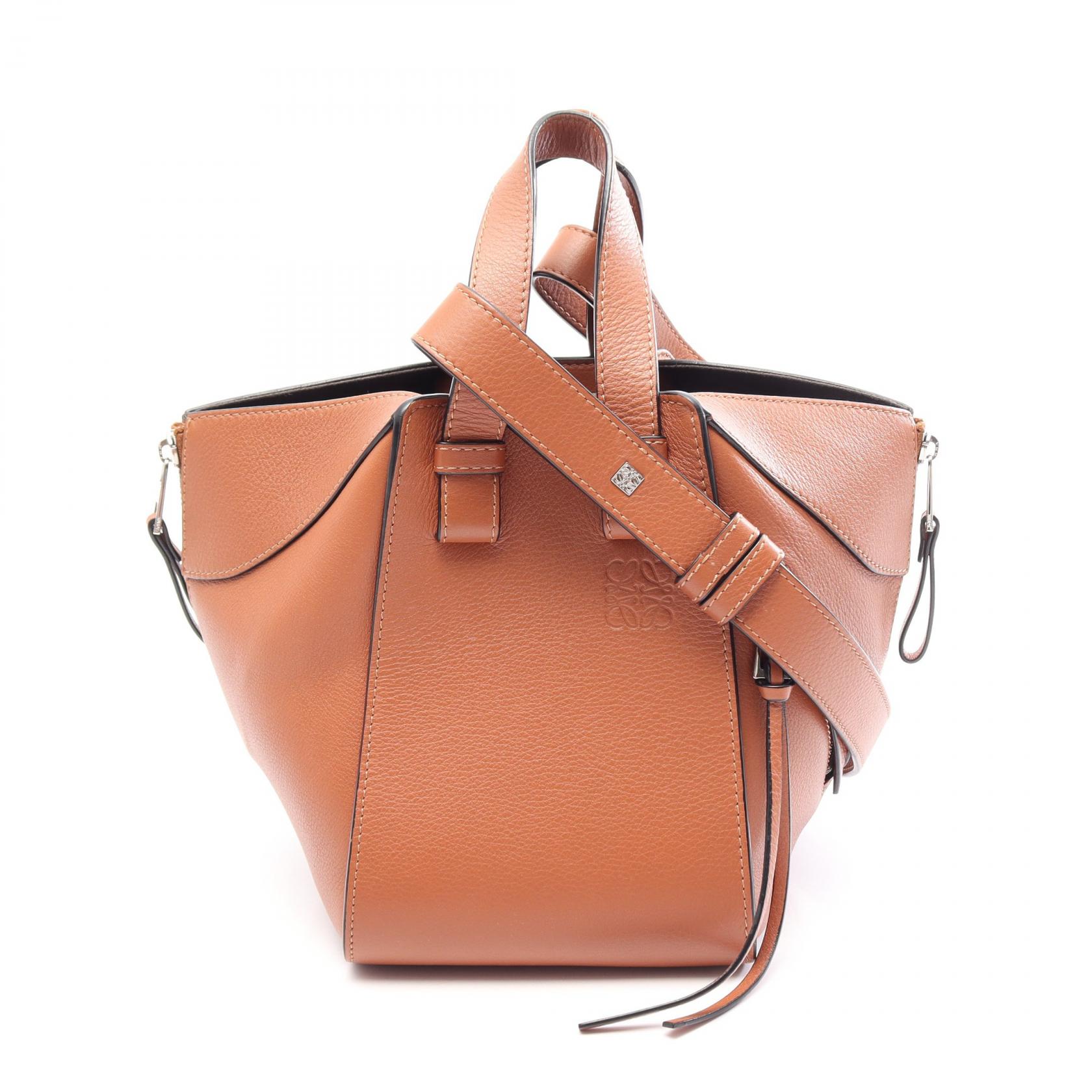 ロエベ LOEWE ハンモックバッグ コンパクト 2WAY ハンドバッグ バッグ レザー レディース ブラウン系 【中古】｜Brandoff銀座 110,500円