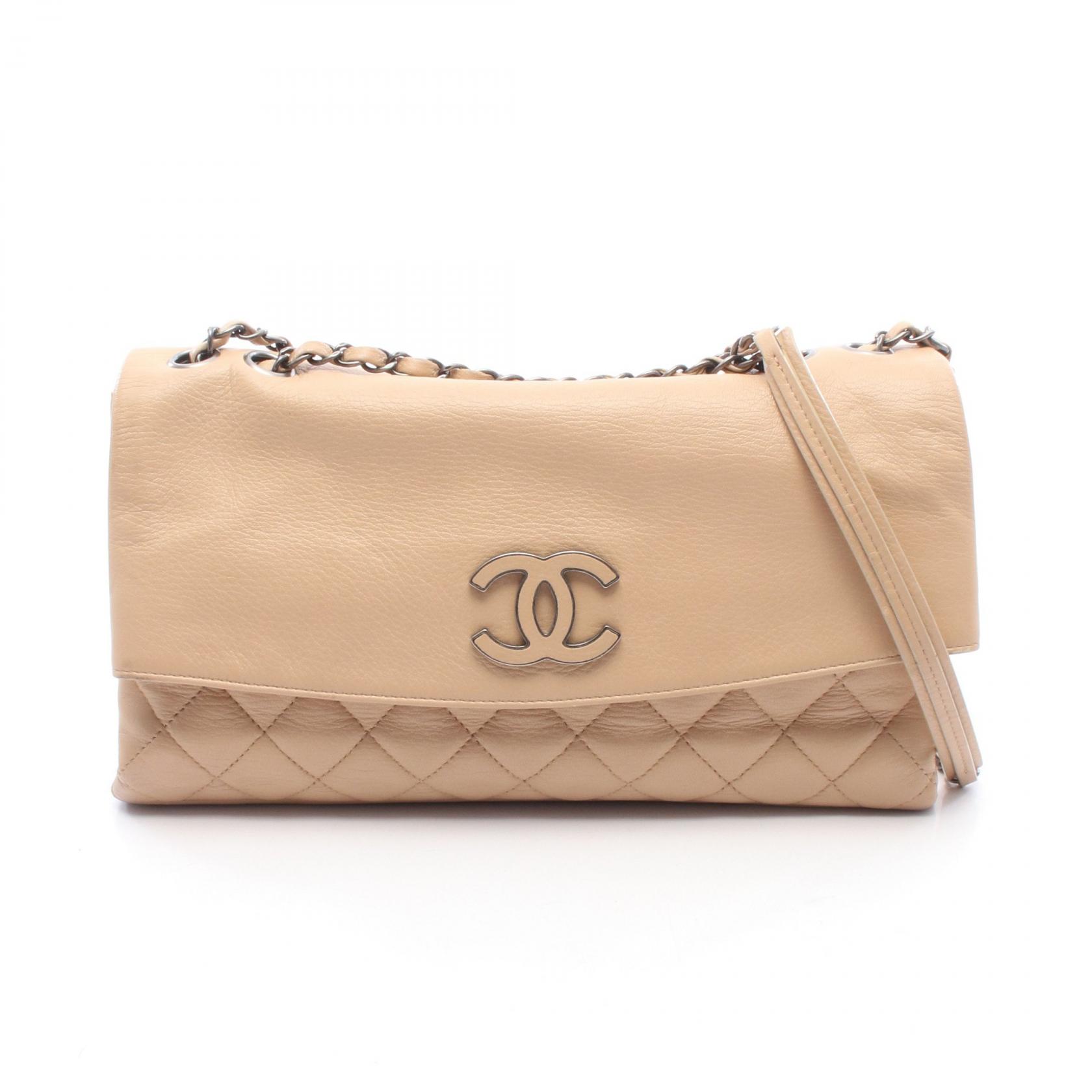 シャネル CHANEL マトラッセ ショルダーバッグ バッグ ラムスキン（羊革） レディース ベージュ系 【中古】｜Brandoff銀座