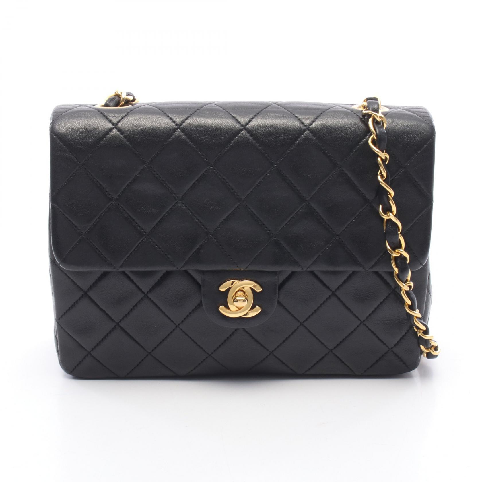 【10%OFFクーポン 7/26 9:59〆】 シャネル CHANEL ミニマトラッセ20 ショルダーバッグ バッグ ラムスキン(羊革) レディース ブラック系 【中古】|Brandoff銀座