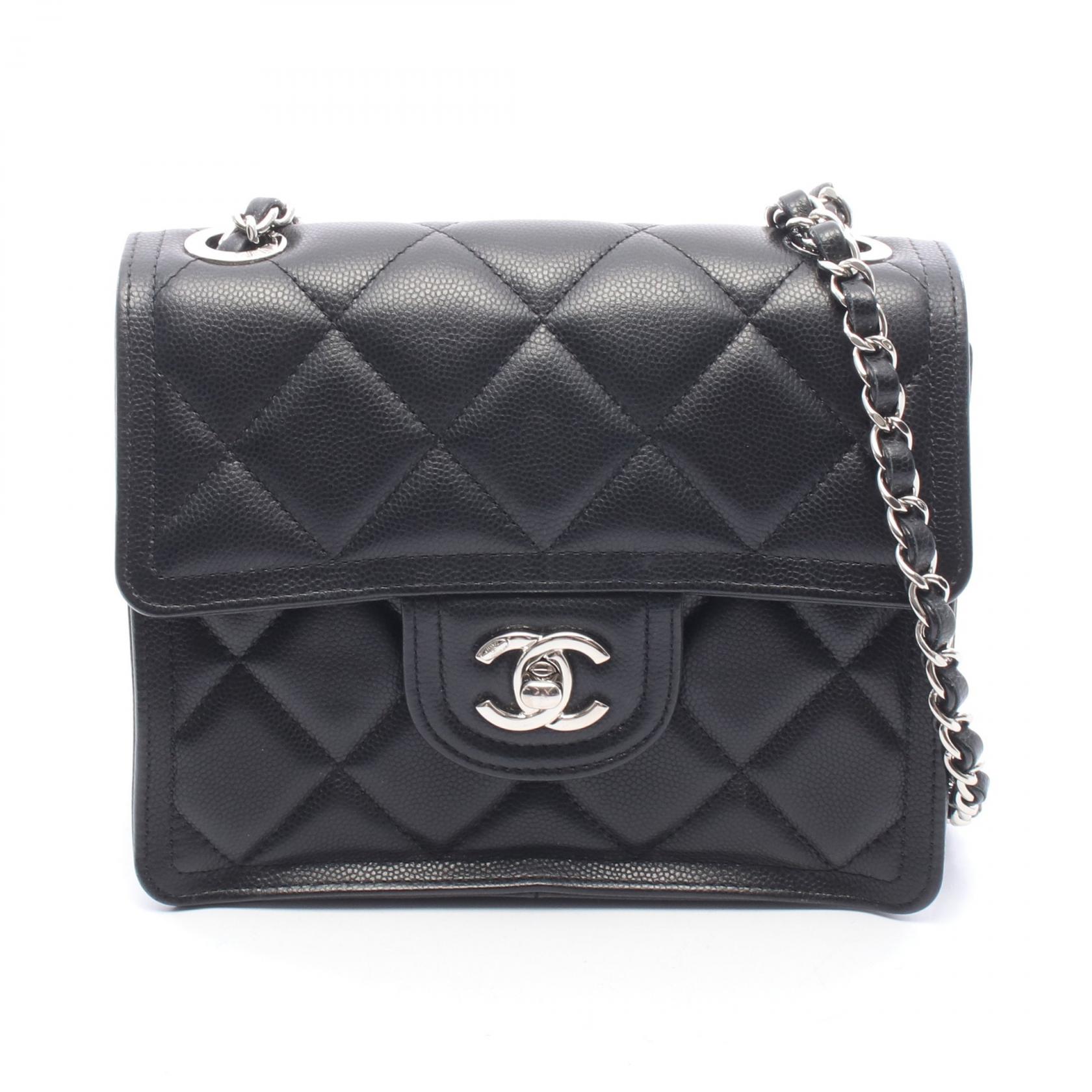 シャネル CHANEL マトラッセ ショルダーバッグ バッグ キャビアスキン(グレインドカーフ) レディース ブラック系 【中古】｜Brandoff銀座