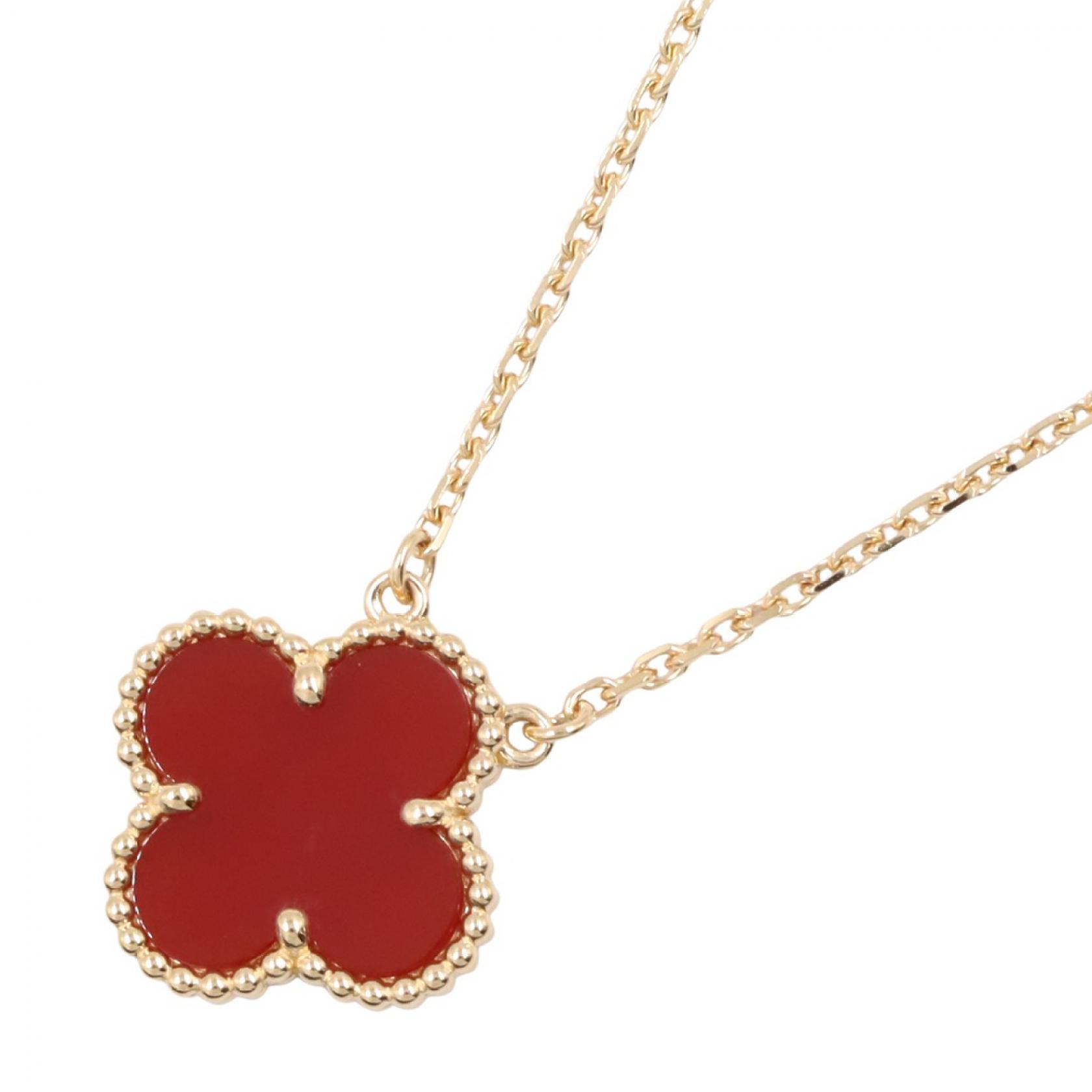 【10%OFFクーポン 7/26 9:59〆】 ヴァンクリーフ&アーペル Van Cleef & Arpels ヴィンテージアルハンブラ ネックレス ネックレス ジュエリー K18(イエローゴールド) カーネリアン レディース ゴールド系 / レッド系 VCARD38500 【中古】|Brandoff銀座