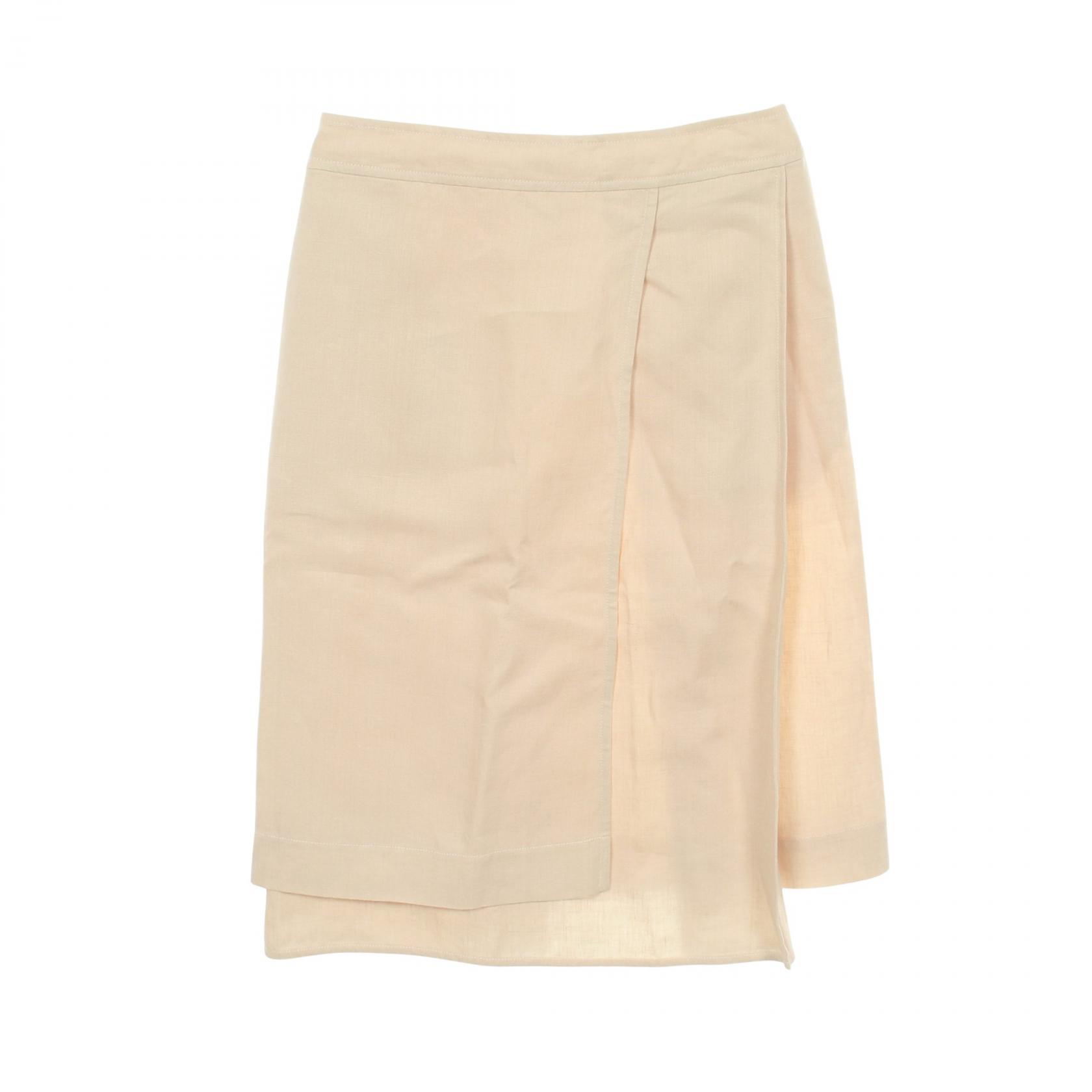 【10%OFFクーポン 7/26 9:59〆】 ジルサンダー JIL SANDER スカート 衣料品 ボトムス ファブリック レディース アイボリー系 JSPQ351905WQ320900 【中古】｜Brandoff銀座 26,950円