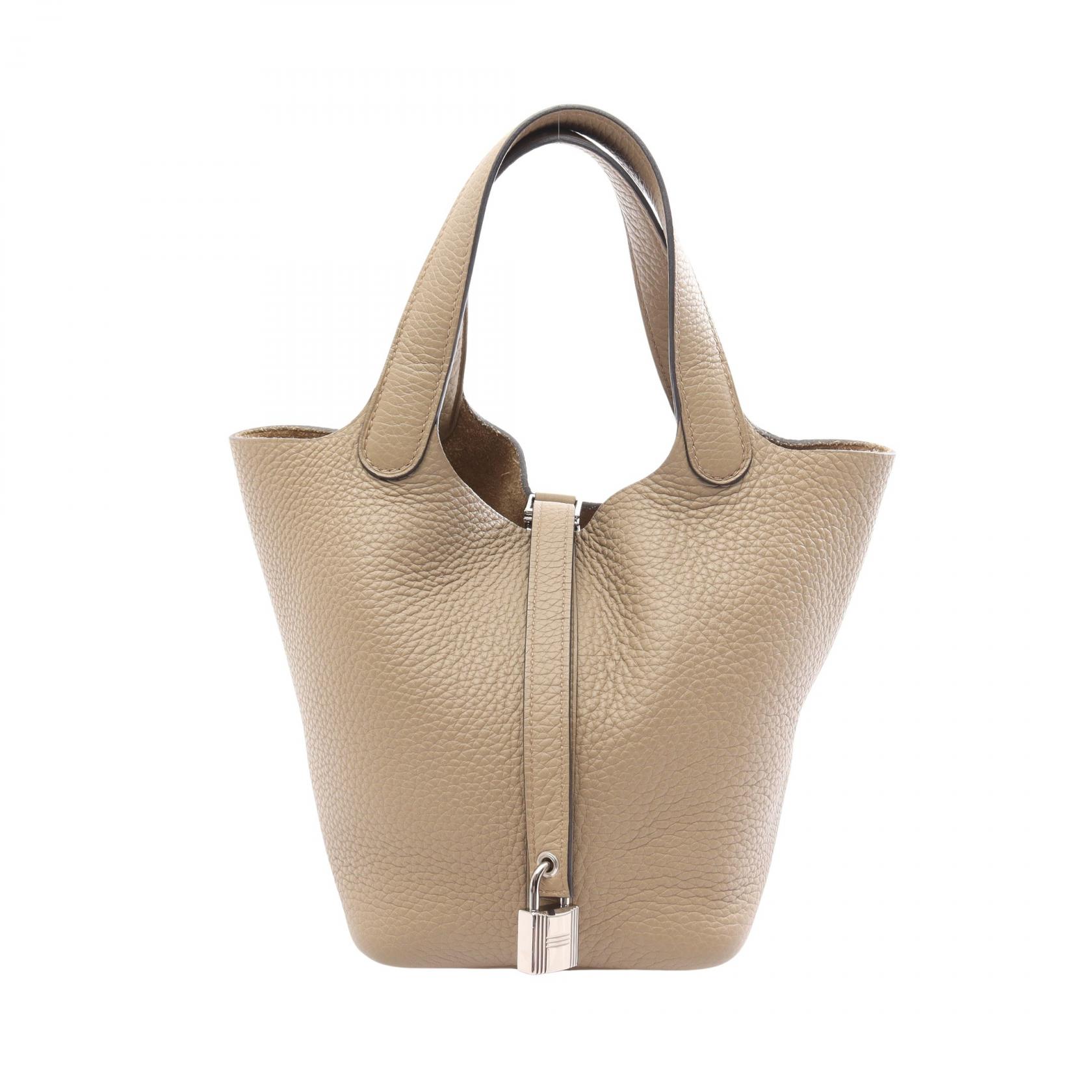 【10%OFFクーポン 7/26 9:59〆】 エルメス HERMES ピコタンロックPM ベージュマルファ ハンドバッグ バッグ トリヨンクレマンス トリヨンクレマンス レディース ベージュ系 【中古】｜Brandoff銀座