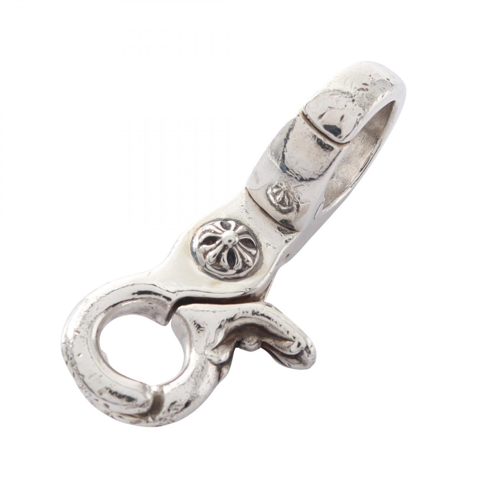 【P5倍&times;10%OFFクーポン 7/19 20時～】 クロムハーツ CHROME HEARTS クイッククリップ クロスボール チャーム キーホルダー アクセサリー SV925 メンズ シルバー系 【中古】｜Brandoff銀座