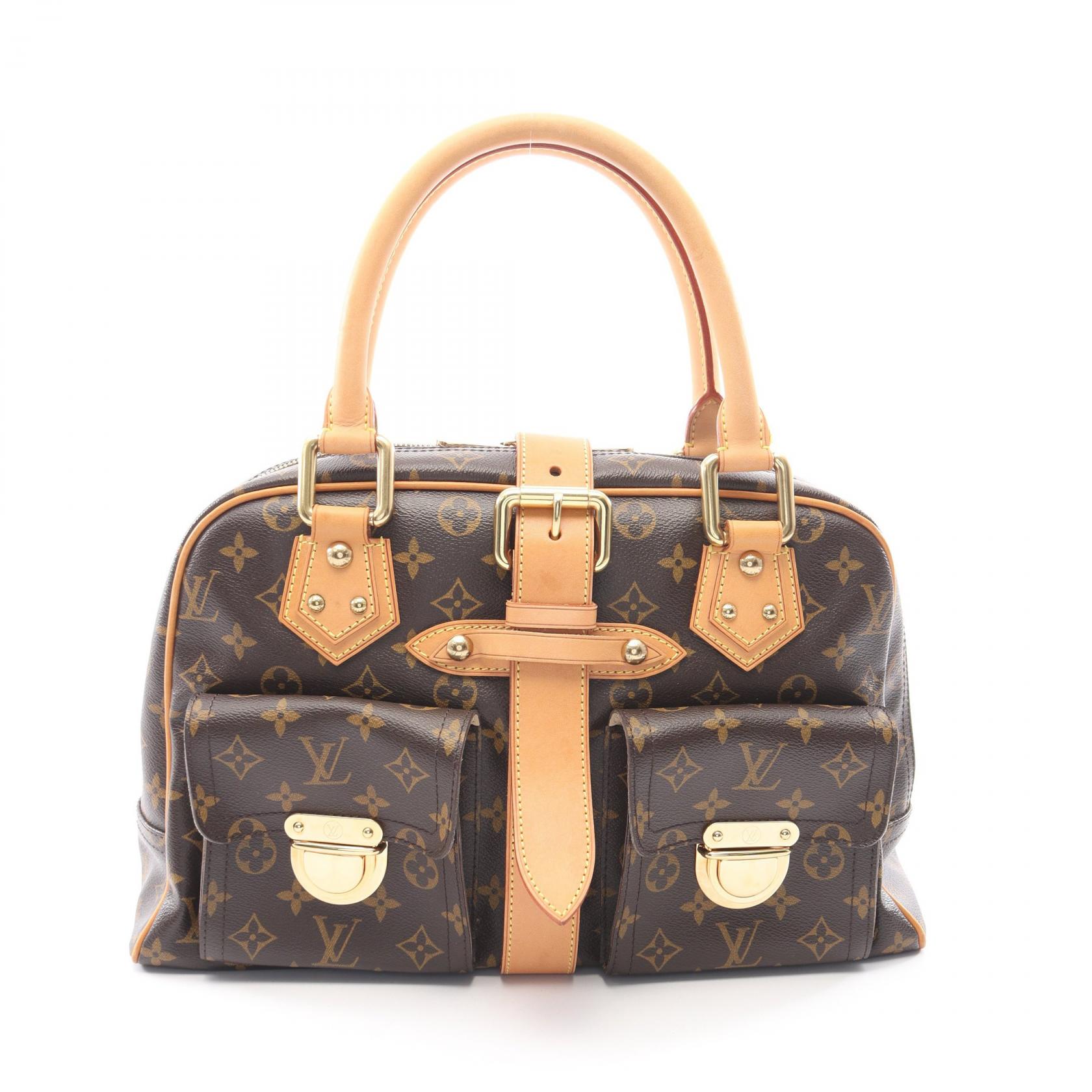 ルイ・ヴィトン LOUIS VUITTON マンハッタンGM ハンドバッグ バッグ PVCコーティングキャンバス レザー モノグラム レディース ブラウン系 M40025 【中古】｜Brandoff銀座