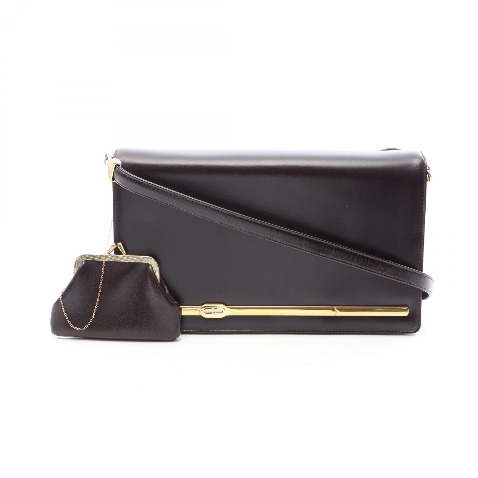 【10%OFFクーポン 7/26 9:59〆】 ディオール Dior ポーチ付き ショルダーバッグ バッグ レザー レディース ブラウン系 【中古】｜Brandoff銀座