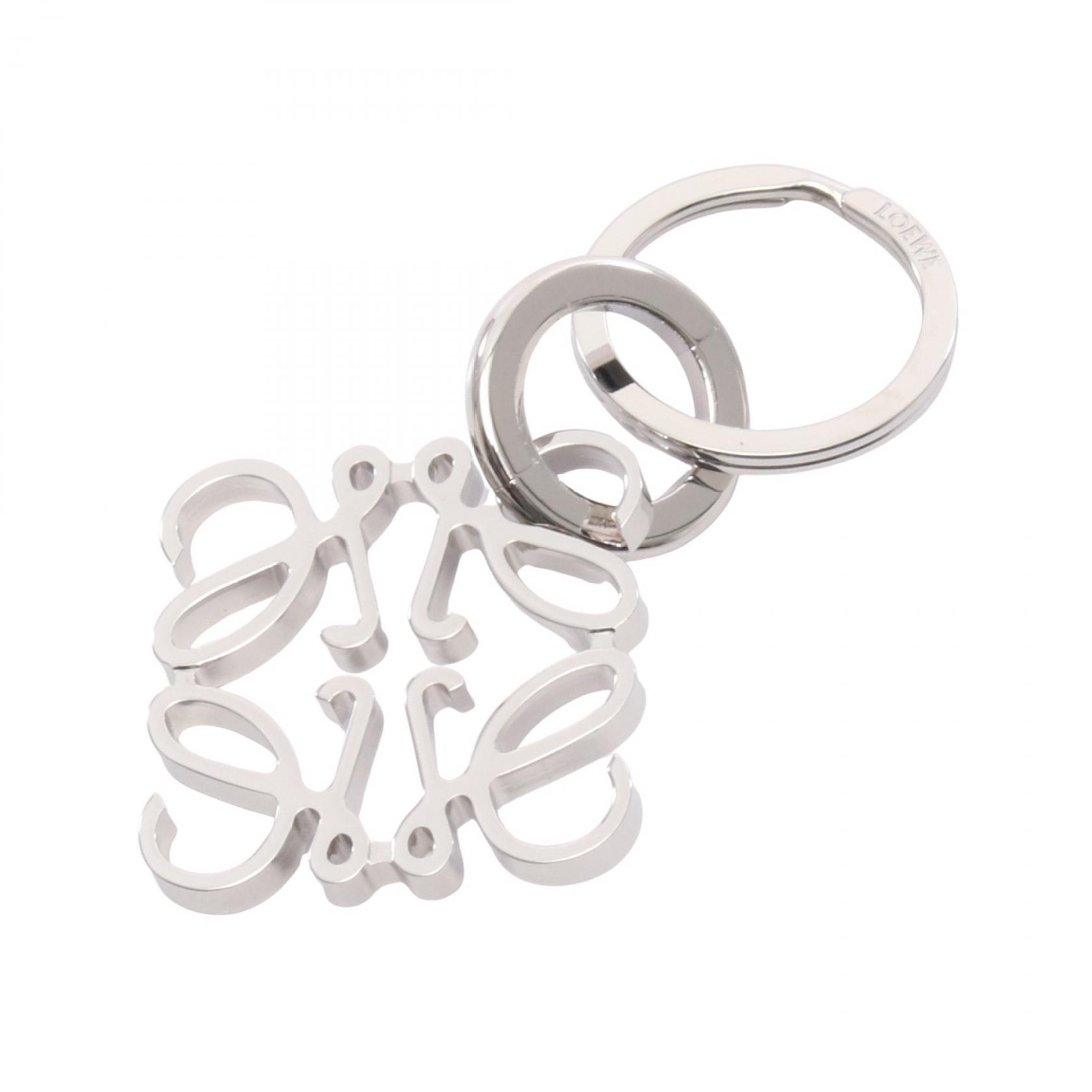 【10%OFFクーポン 7/26 9:59〆】 ロエベ LOEWE アナグラム キーリング キーホルダー アクセサリー メタル レディース シルバー系 111252039230 【新品】｜Brandoff銀座