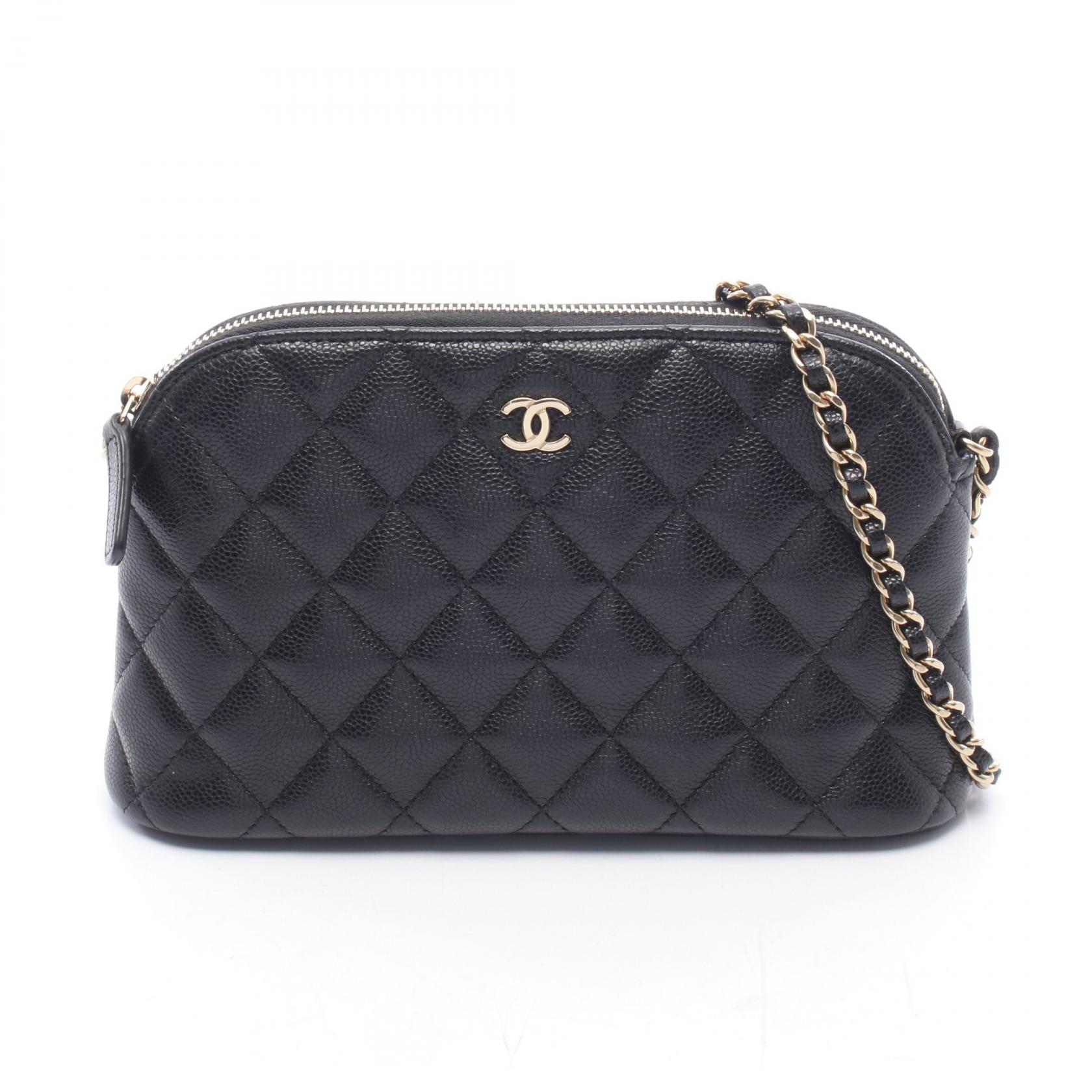 【10%OFFクーポン 7/26 9:59〆】 シャネル CHANEL ミニマトラッセ ショルダーバッグ バッグ キャビアスキン(グレインドカーフ) レディース ブラック系 【中古】｜Brandoff銀座