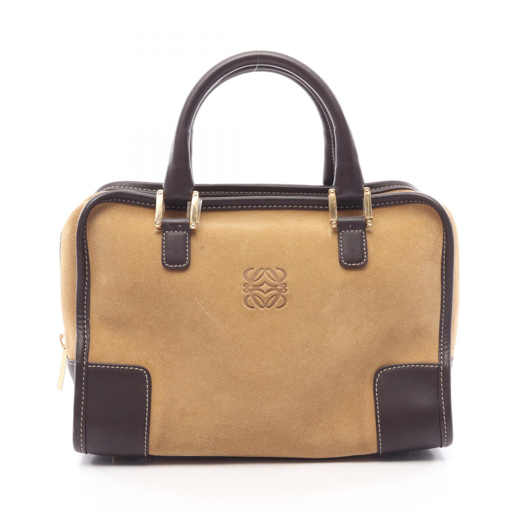 ロエベ LOEWE アマソナ 28 ハンドバッグ バッグ スウェード レザー レディース ブラウン系 【中古】｜Brandoff銀座