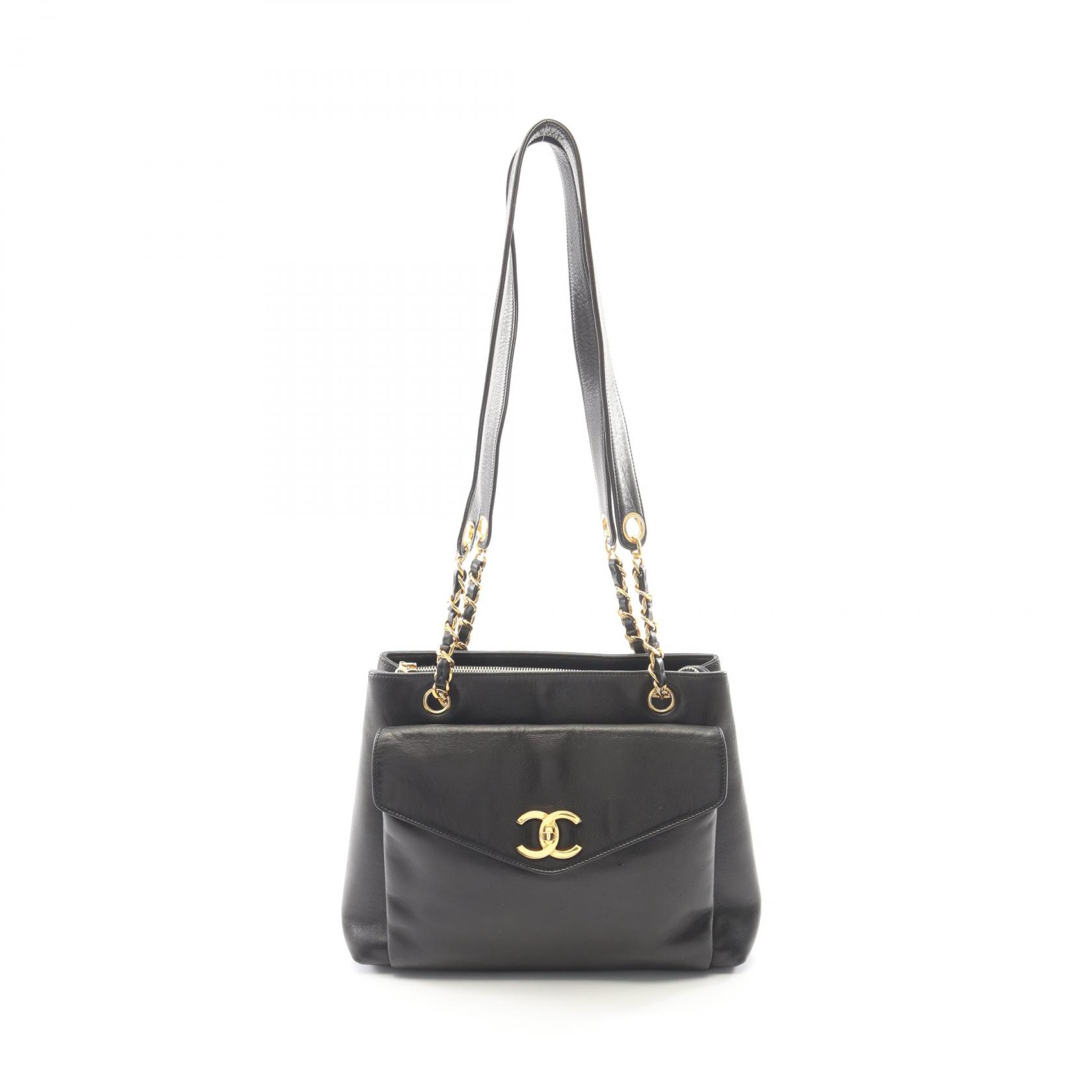 シャネル CHANEL ココマーク トートバッグ バッグ ラムスキン（羊革） レディース ブラック系 【中古】｜Brandoff銀座 248,000円
