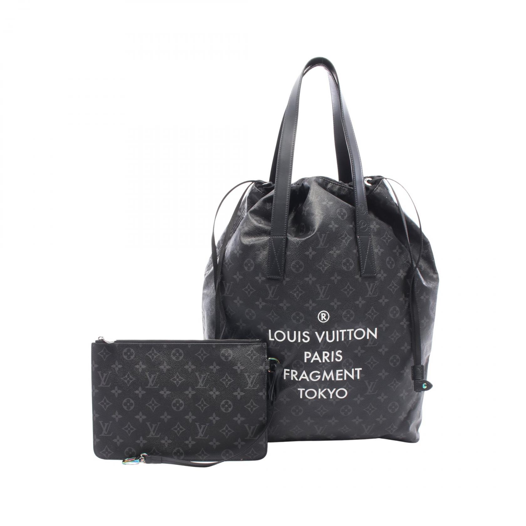 ルイ・ヴィトン LOUIS VUITTON LV &times; 藤原ヒロシ カバ ライト モノグラムエクリプス トートバッグ バッグ PVCコーティングキャンバス レザー レディース ブラック系 M43417 【中古】｜Brandoff銀座
