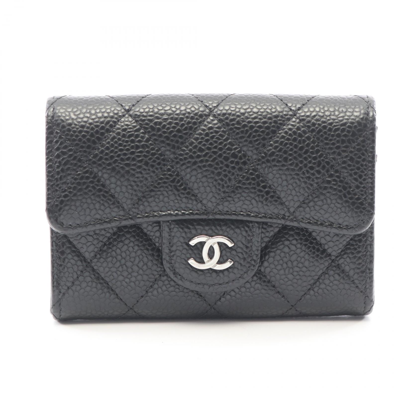 シャネル CHANEL クラシック フラップ カード ケース マトラッセ カードケース アクセサリー キャビアスキン(グレインドカーフ) レディース ブラック系 【中古】｜Brandoff銀座
