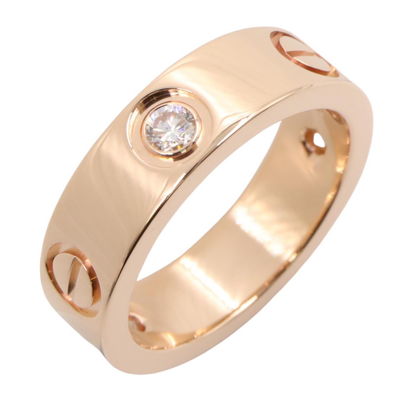 【10%OFFクーポン 7/26 9:59〆】 カルティエ CARTIER ラブリング3PD リング・指輪 ジュエリー K18PG(ピンクゴールド) ダイヤモンド レディース ゴールド系 / クリア系 B4032400 【中古】|Brandoff銀座