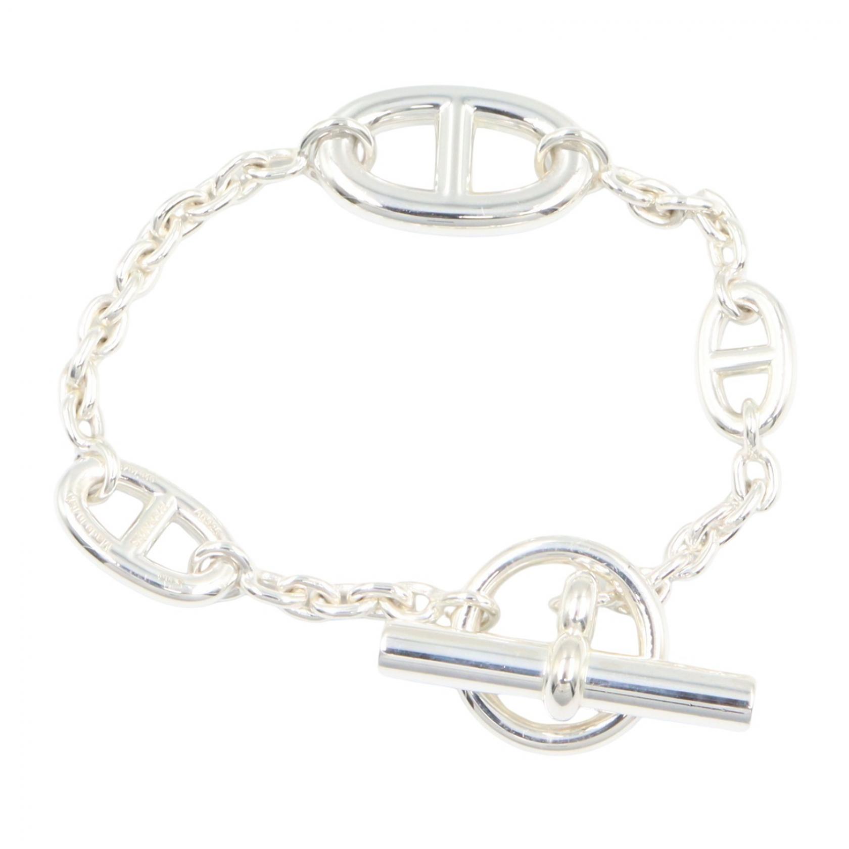 【10%OFFクーポン 7/26 9:59〆】 エルメス HERMES シェーヌダンクル ファランドール ブレスレット ブレスレット アクセサリー シルバー925 レディース シルバー系 431408 【中古】|Brandoff銀座