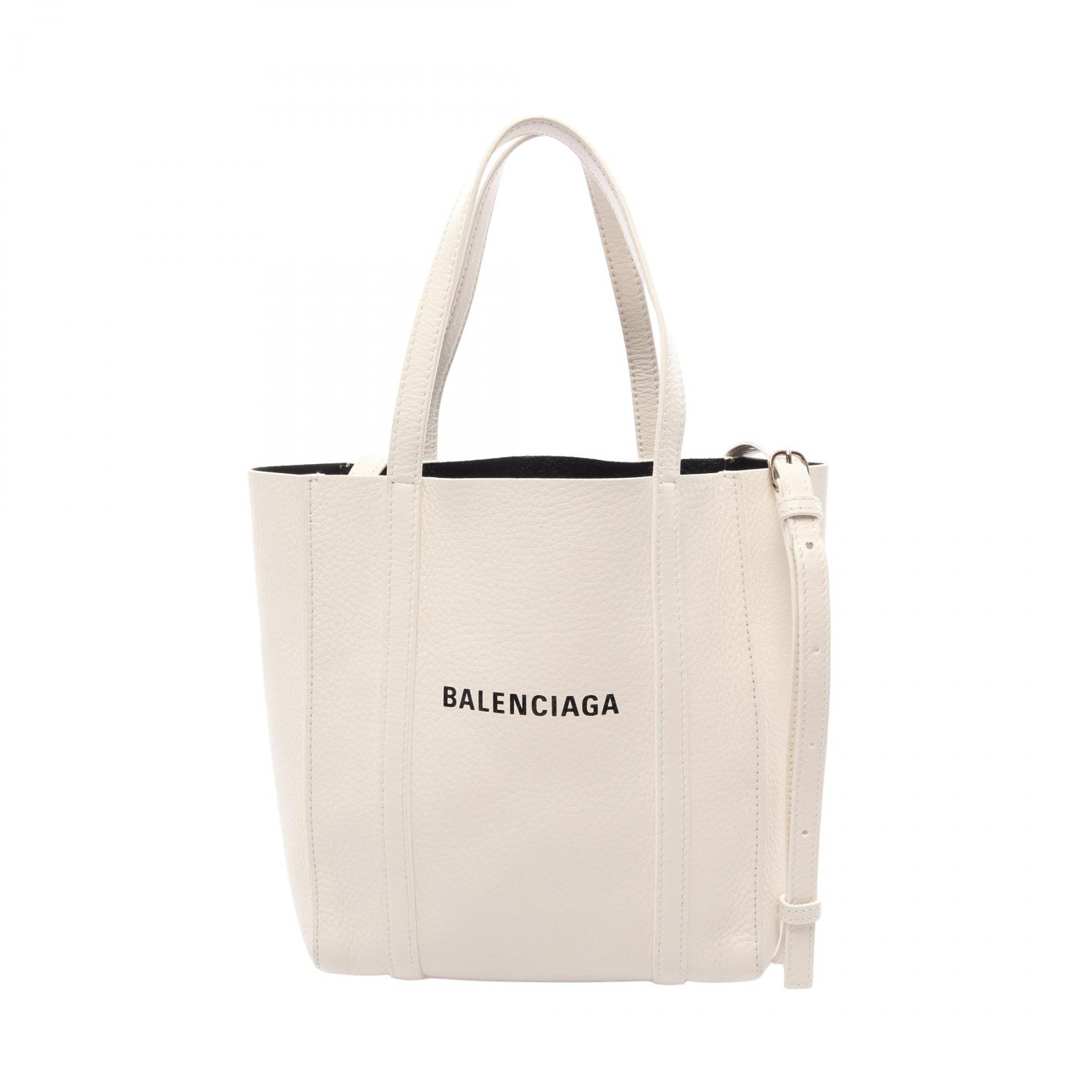 【10%OFFクーポン 7/26 9:59〆】 バレンシアガ BALENCIAGA EVERYDAY XXS エブリデイ 2WAY トートバッグ バッグ レザー レディース ホワイト系 551815 【中古】｜Brandoff銀座