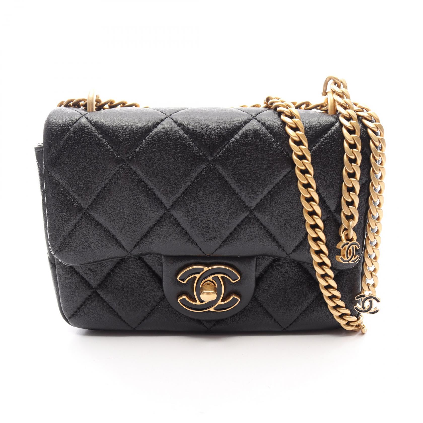 シャネル CHANEL マトラッセ ショルダーバッグ バッグ ラムスキン（羊革） レディース ブラック系 AS3113 【中古】｜Brandoff銀座