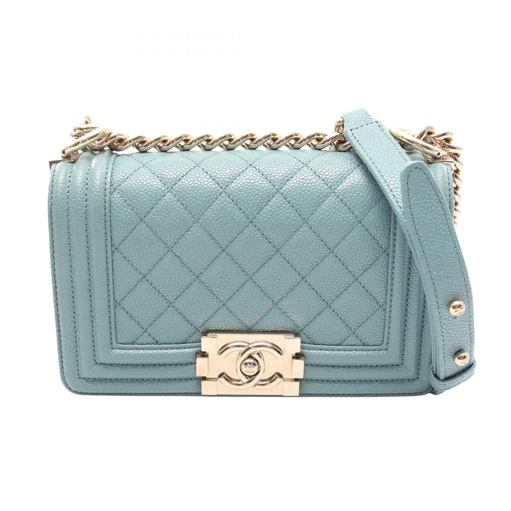 【10%OFFクーポン 7/26 9:59〆】 シャネル CHANEL ボーイシャネル スモール ショルダーバッグ バッグ キャビアスキン(グレインドカーフ) レディース ブルー系 A67085 【中古】|Brandoff銀座