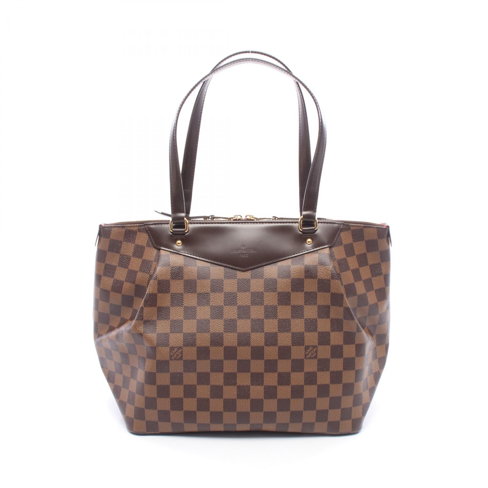【10%OFFクーポン 7/26 9:59〆】 ルイ・ヴィトン LOUIS VUITTON ウエストミンスターGM ダミエエベヌ トートバッグ バッグ PVCコーティングキャンバス レザー レディース ブラウン系 N41103 【中古】|Brandoff銀座