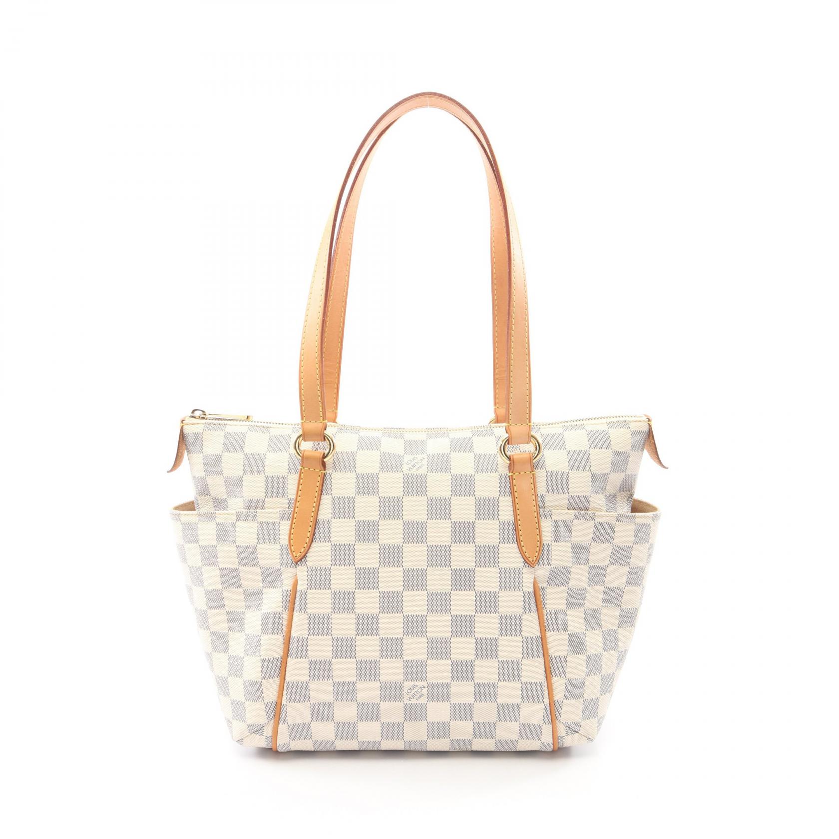 ルイ・ヴィトン LOUIS VUITTON トータリーPM ダミエアズール トートバッグ バッグ PVCコーティングキャンバス レザー レディース ホワイト系 N51261 【中古】｜Brandoff銀座
