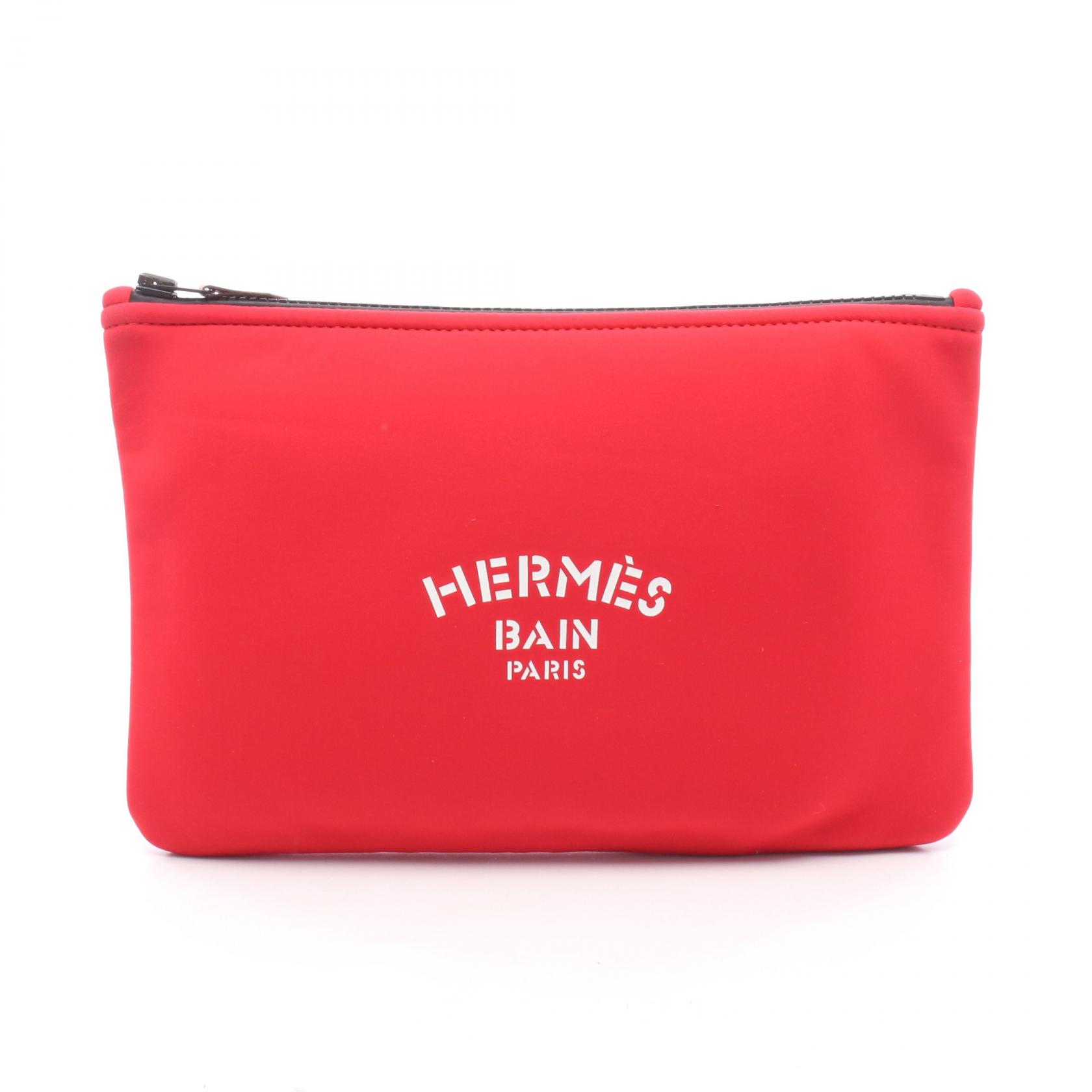 エルメス HERMES ネオバンMM ポーチ バッグ ネオプレン レディース レッド系 【中古】｜Brandoff銀座