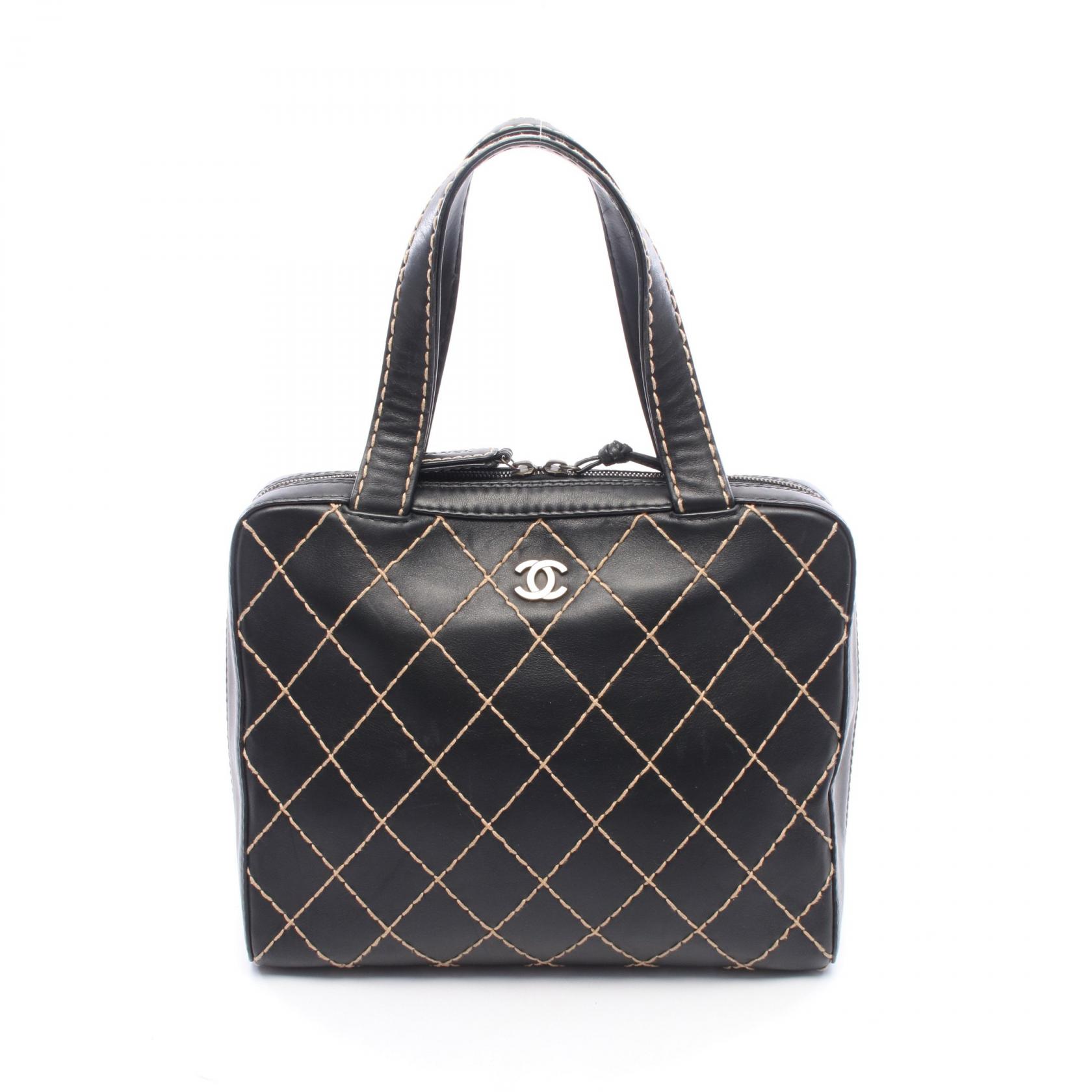 シャネル CHANEL ワイルドステッチ トートバッグ トートバッグ バッグ レザー レディース ブラック系 【中古】｜Brandoff銀座