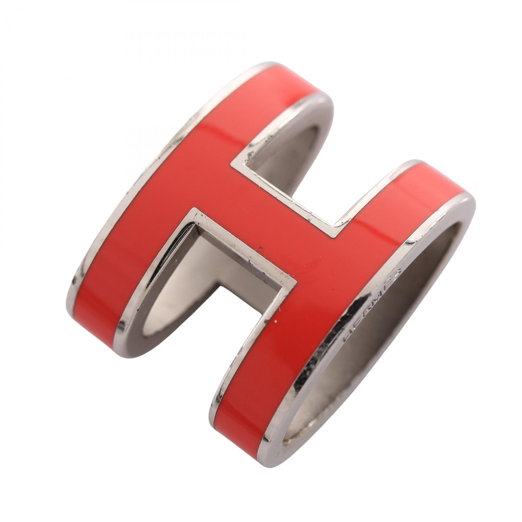 エルメス HERMES POP H ポップアッシュ ペンダントトップ ジュエリー ステンレススチール レディース レッド系 / シルバー系 【中古】|Brandoff銀座