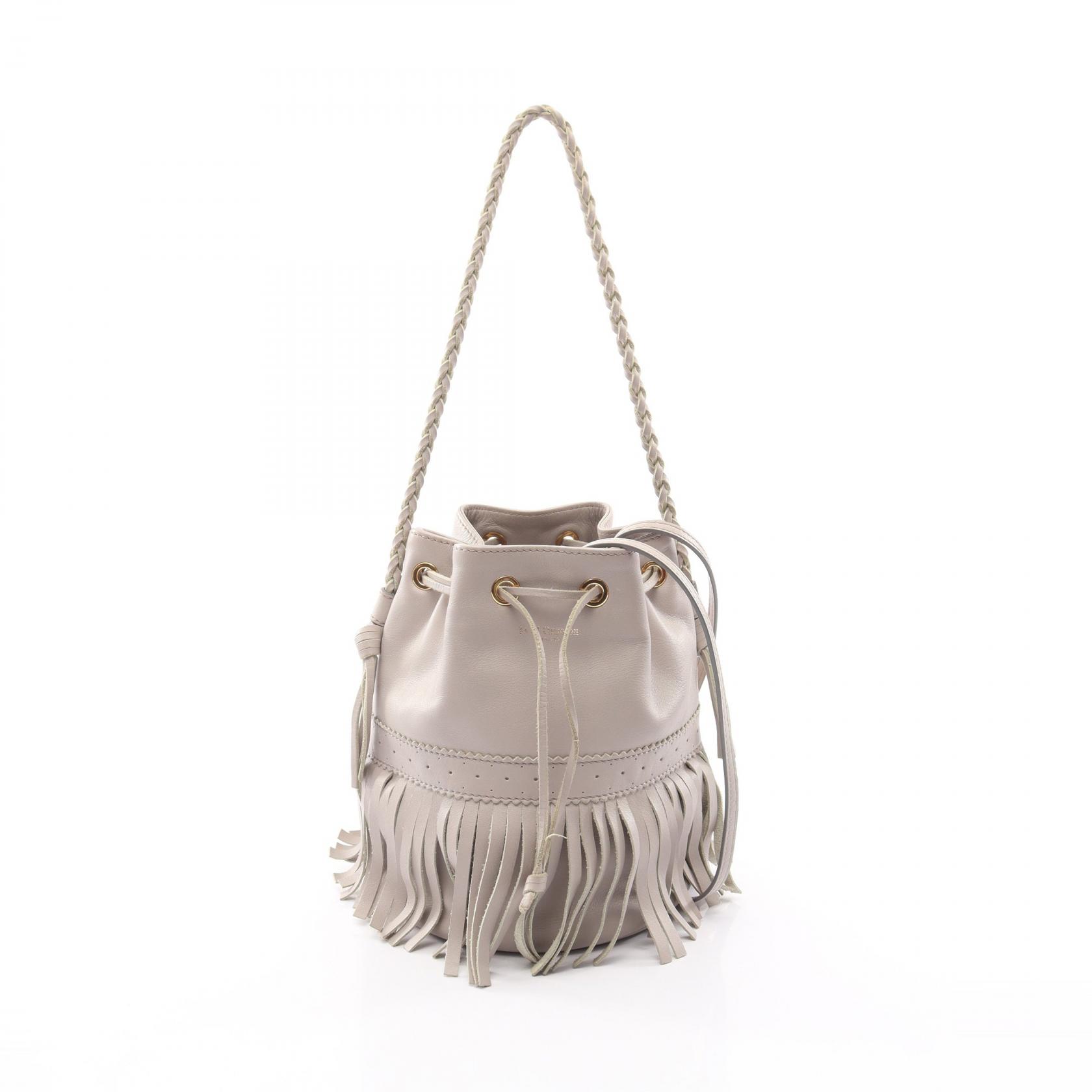 ジェイアンドエムデヴィッドソン J&M Davidson MEDIUM FRINGE CARNIVAL フリンジカーニバル 2WAY ショルダーバッグ バッグ レザー レディース グレー系 【中古】|Brandoff銀座