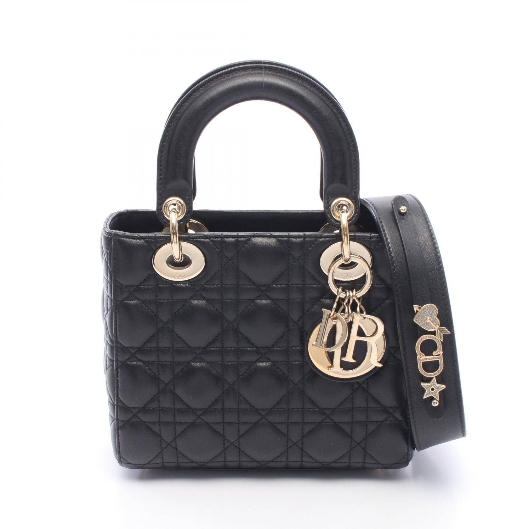 ディオール Dior My ABCDior レディディオール スモール カナージュ 2WAY ハンドバッグ バッグ レザー レディース ブラック系 【中古】｜Brandoff銀座 297,000円