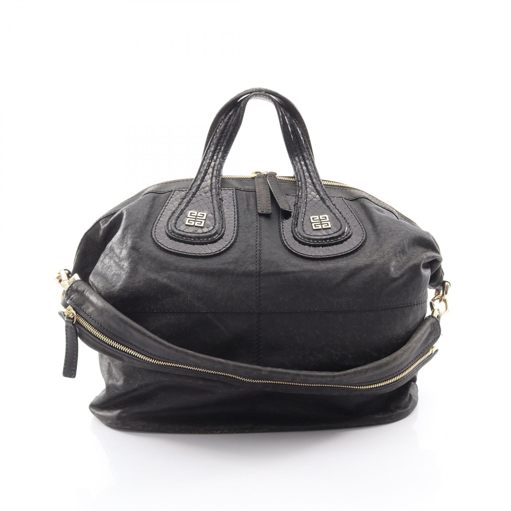 ジバンシィ GIVENCHY ナイチンゲール 2WAY ハンドバッグ バッグ レザー レディース ブラック系 【中古】｜Brandoff銀座