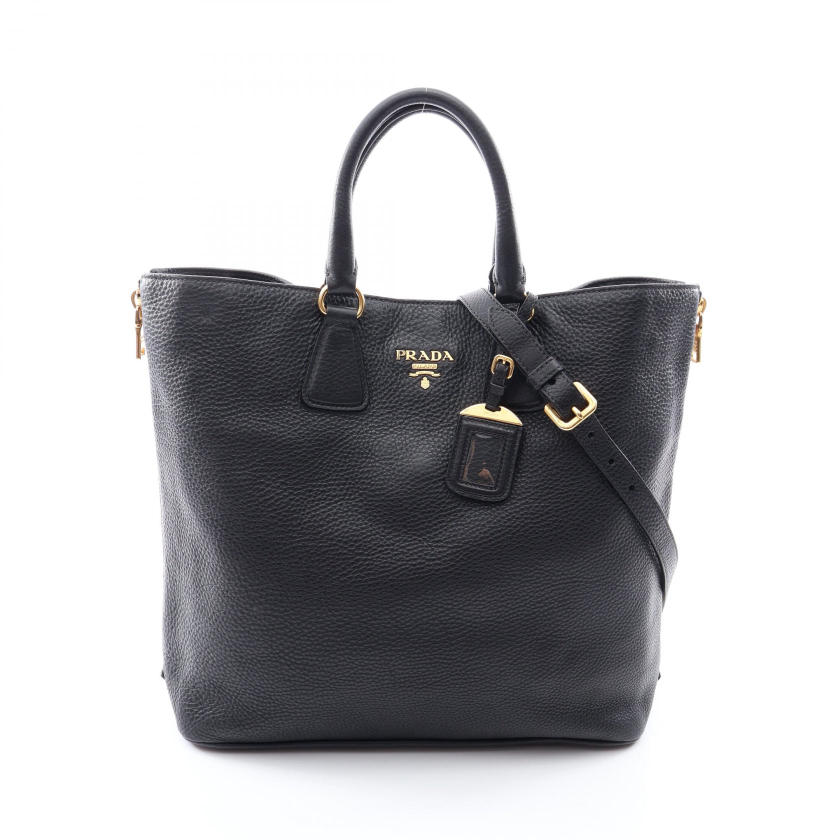 プラダ PRADA 2WAY トートバッグ バッグ レザー レディース ブラック系 【中古】|Brandoff銀座