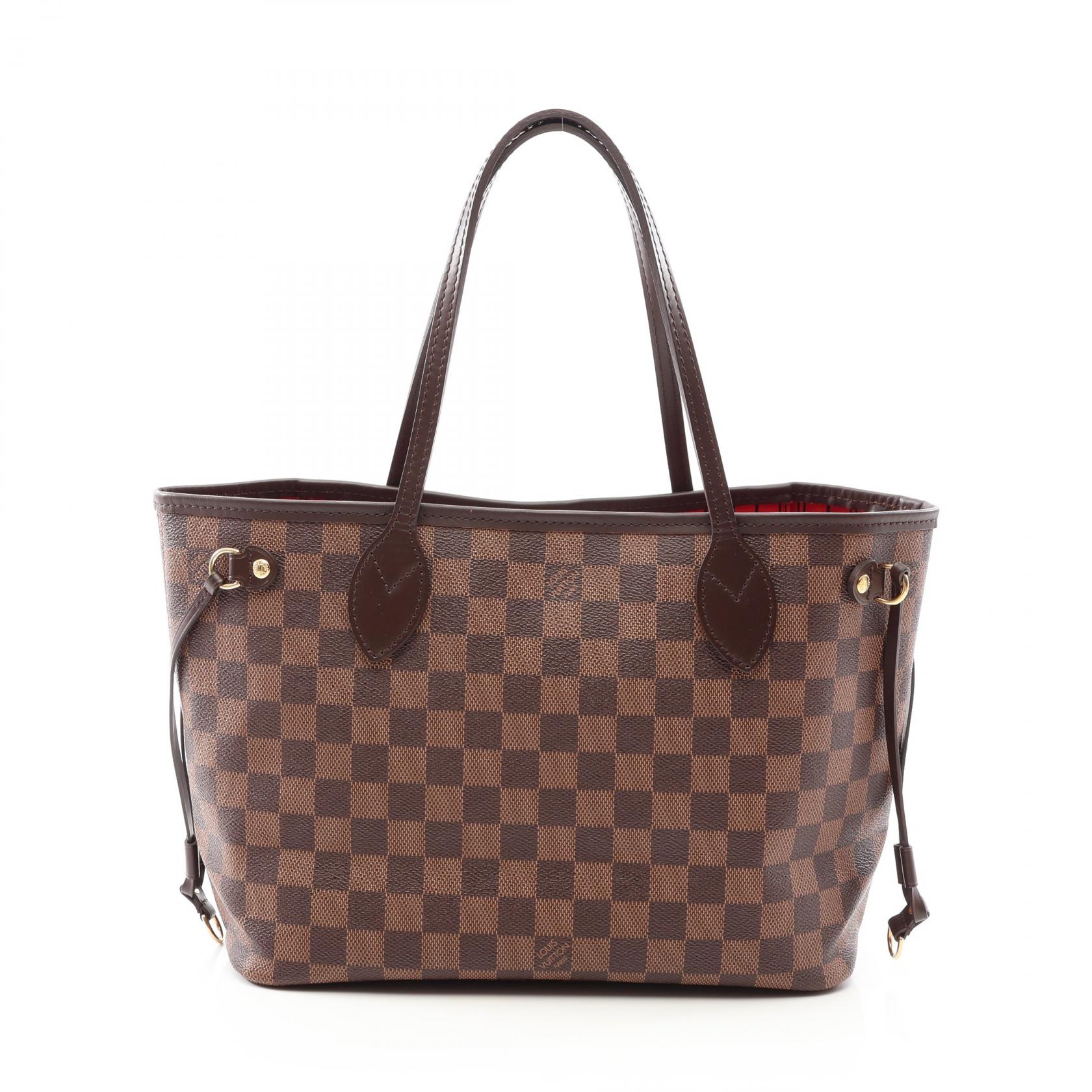 ルイ・ヴィトン LOUIS VUITTON ネヴァーフルPM トートバッグ バッグ PVCコーティングキャンバス レザー ダミエ レディース ブラウン系 N41359 【中古】｜Brandoff銀座