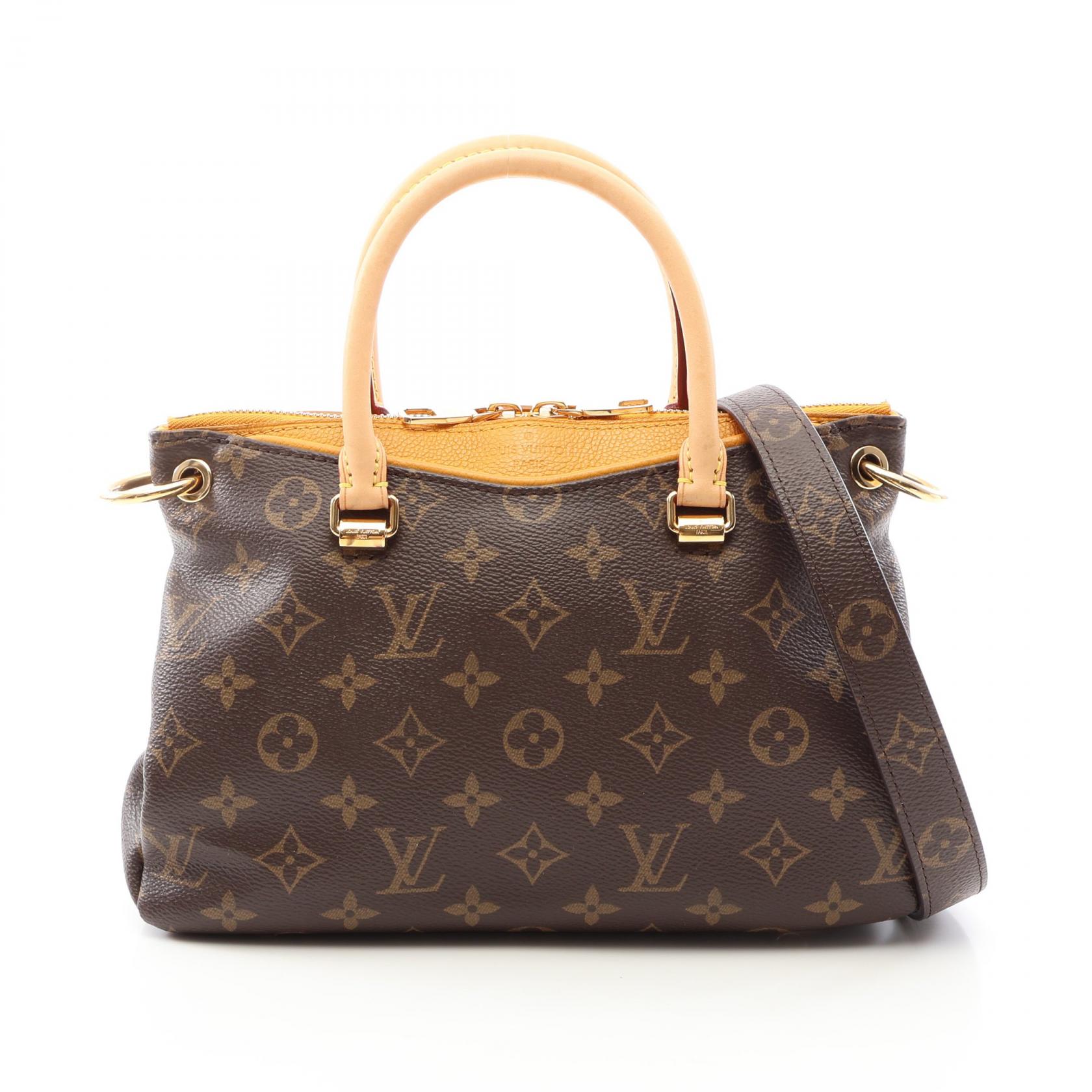 ルイ・ヴィトン LOUIS VUITTON パラスBB モノグラム 2WAY ハンドバッグ バッグ PVCコーティングキャンバス モノグラム レディース ブラウン系 / イエロー系 M41242 【中古】｜Brandoff銀座