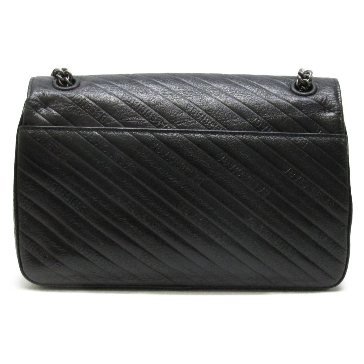 最大5千円off 10 16 10時 中古 バレンシアガ バレンシアガ Louis アクセサリー チェーンラウンドm ショルダーバッグ レディース レザー ブラック aq Balenciaga Brandoff ブランドオフ ブランド ブランドバッグ かばん バッグ バック