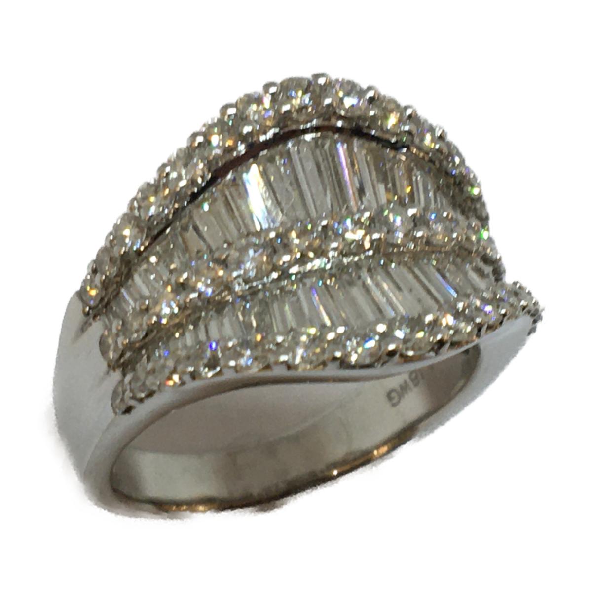 指輪 中古 レディース メンズ リング K18wg レディース ホワイトゴールド 750 ダイヤモンド K18wg ジュエリー Brandoff 750 X 2 3ct Jewelry ブランドオフ ブランド アクセサリー Brandoff銀座 Jewelry ジュエリー ダイヤモンド リング 指輪 ノーブランド