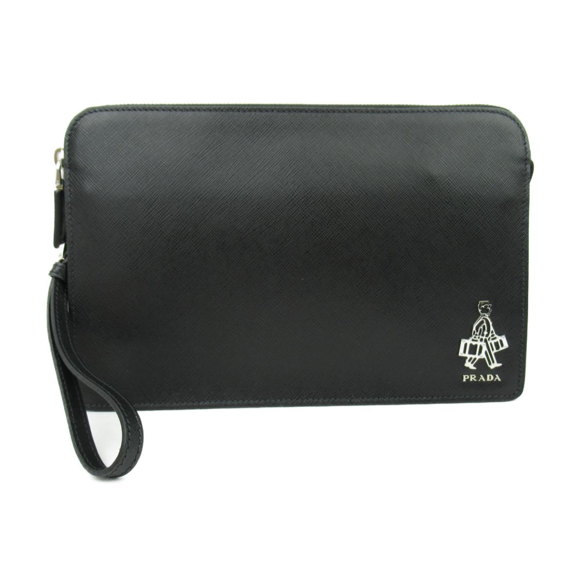 プラダ クラッチバッグ シャネル セカンドバッグ 財布 メンズ レディース ナイロン レディース ブラック 2vf0569z2f0002 Prada Brandoff ブランドオフ ブランド ブランドバッグ かばん バッグ バック アクセサリーポーチ アクセサリー ポーチ Brandoff銀座 Prada