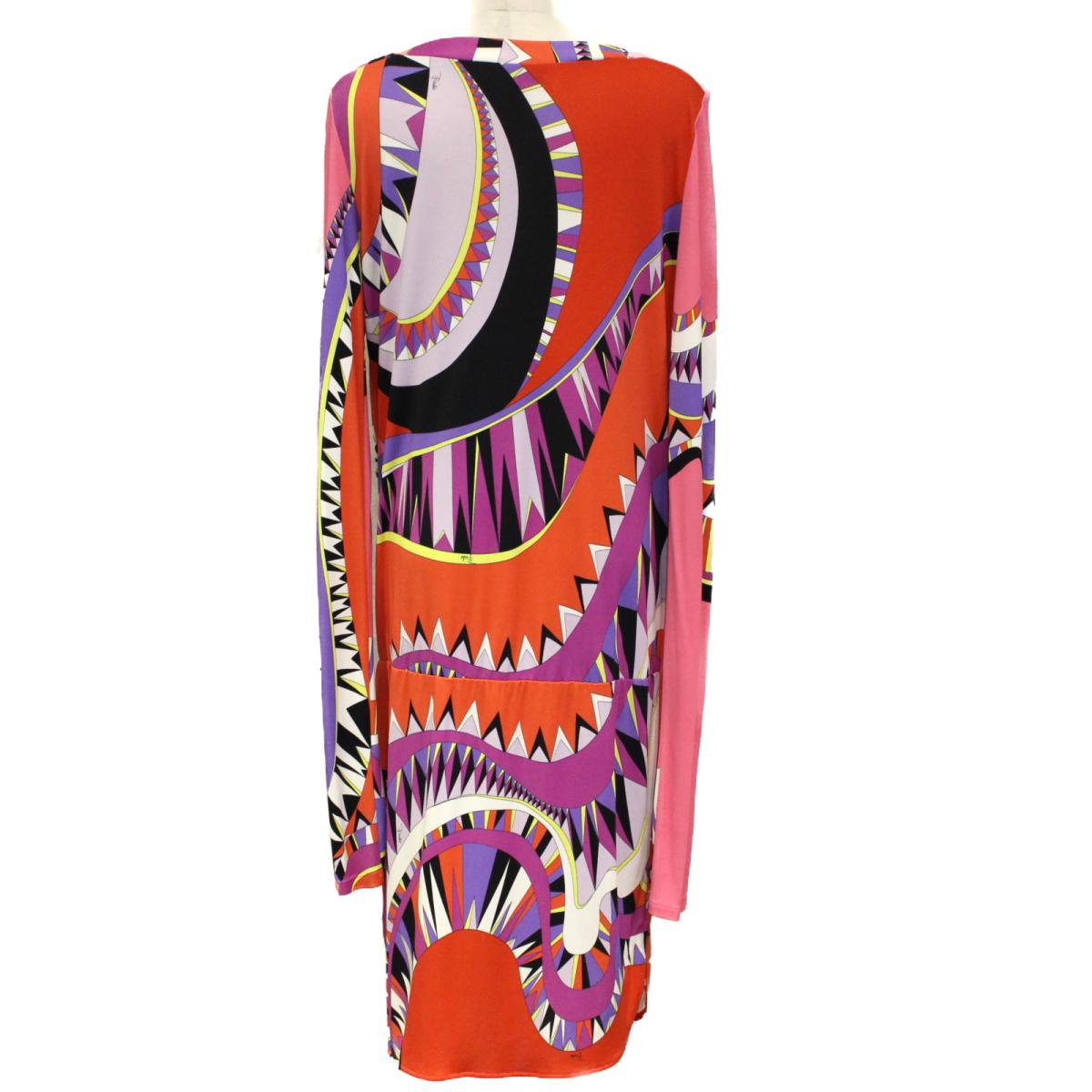 ワンピース マルチカラー Emilio ブランドオフ 56rl75 ブランドオフ レディース 衣料品 ワンピース 中古 エミリオ プッチ ピンク Emilio Pucci 誕生日 プレゼント 衣類 ランクb ブランドオフ Brandoff ギフト レーヨン シルク17 Pucci X 衣料品
