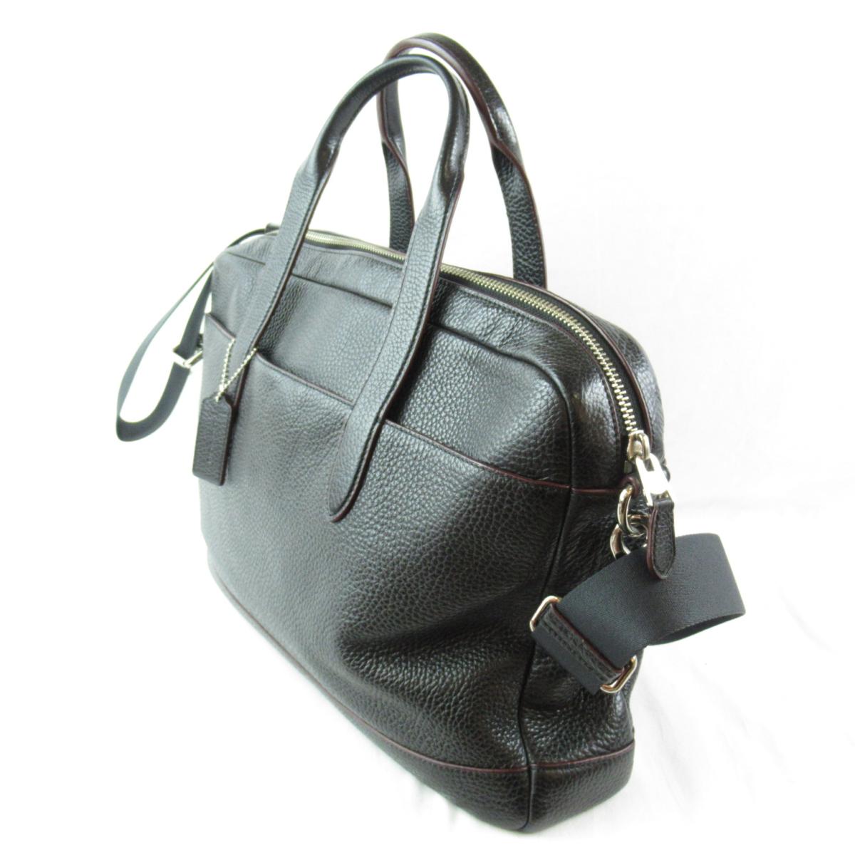 特売 コーチ メンズ 2wayショルダーバッグ 中古 Coach レザー F ショルダーバッグ 小物 ブランド雑貨 3月4日時 最大 000円offクーポン 全品p2倍 メンズ ブラック Coach Brandoff ブランドオフ レディース ブランド ブランドバッグ バッグ